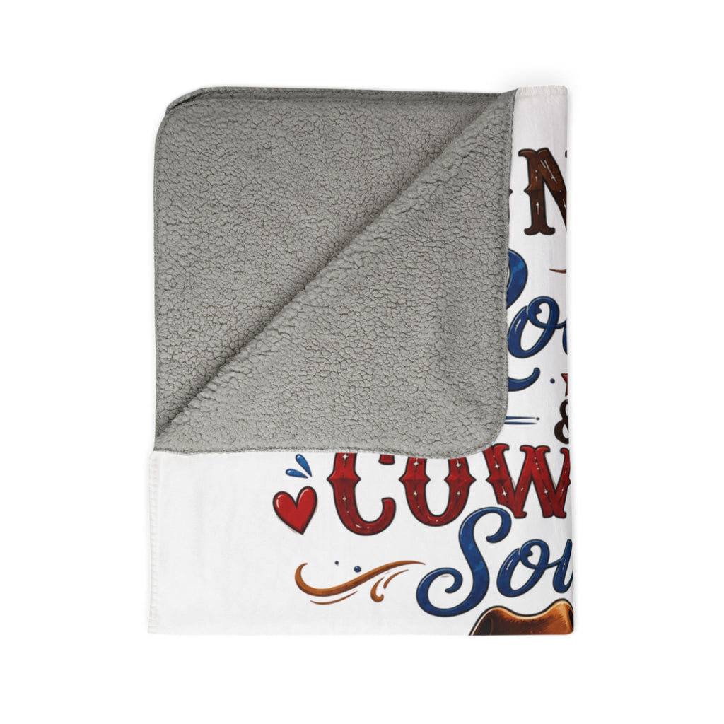 Country Roads & Cowboy Souls Highland Cows Fleece Sherpa Blanket