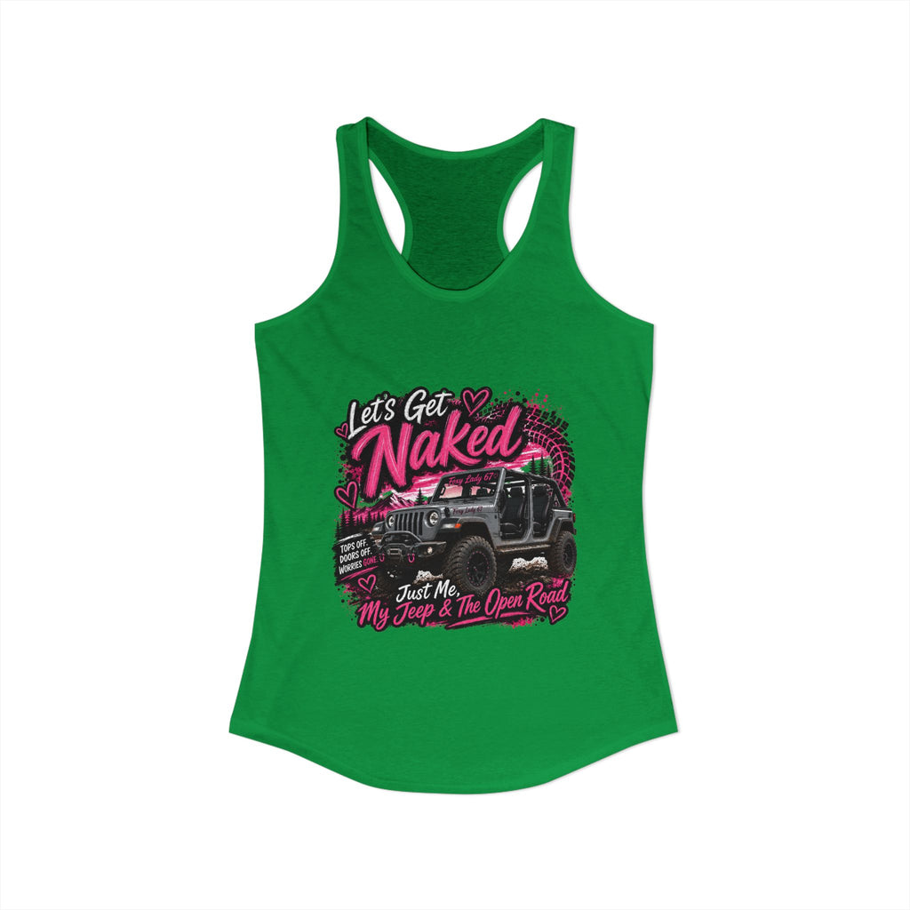 Let's Get Naked Jeep Women's Ideal Racerback Tank