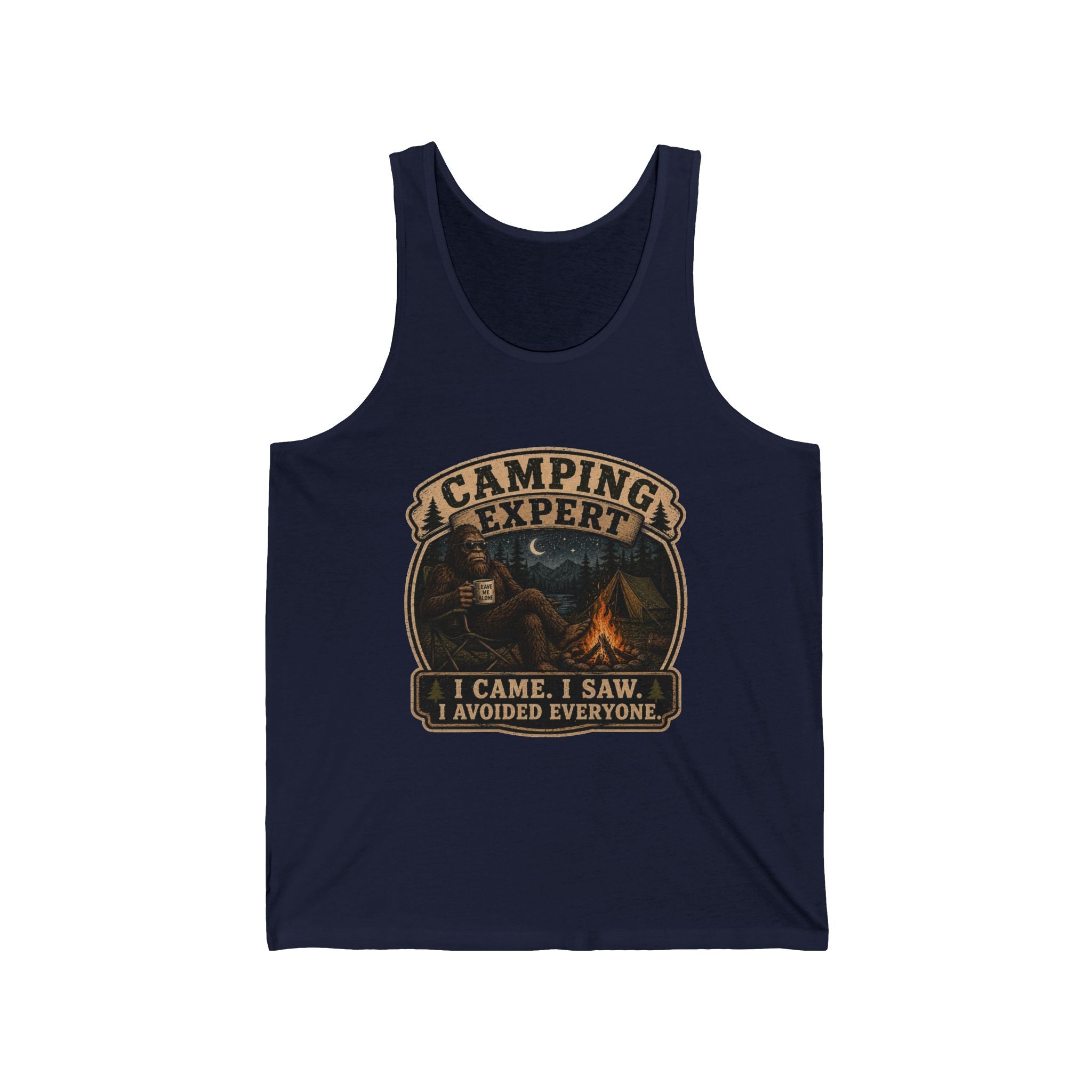 “I Came, I Saw, I Avoided Everyone” Funny Outdoor Shirt — Camping Expert Tank Top