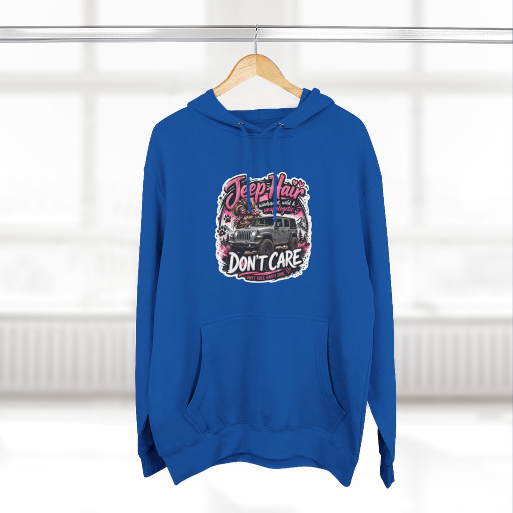 Jeep Hair Don't Care Three-Panel Fleece Hoodie