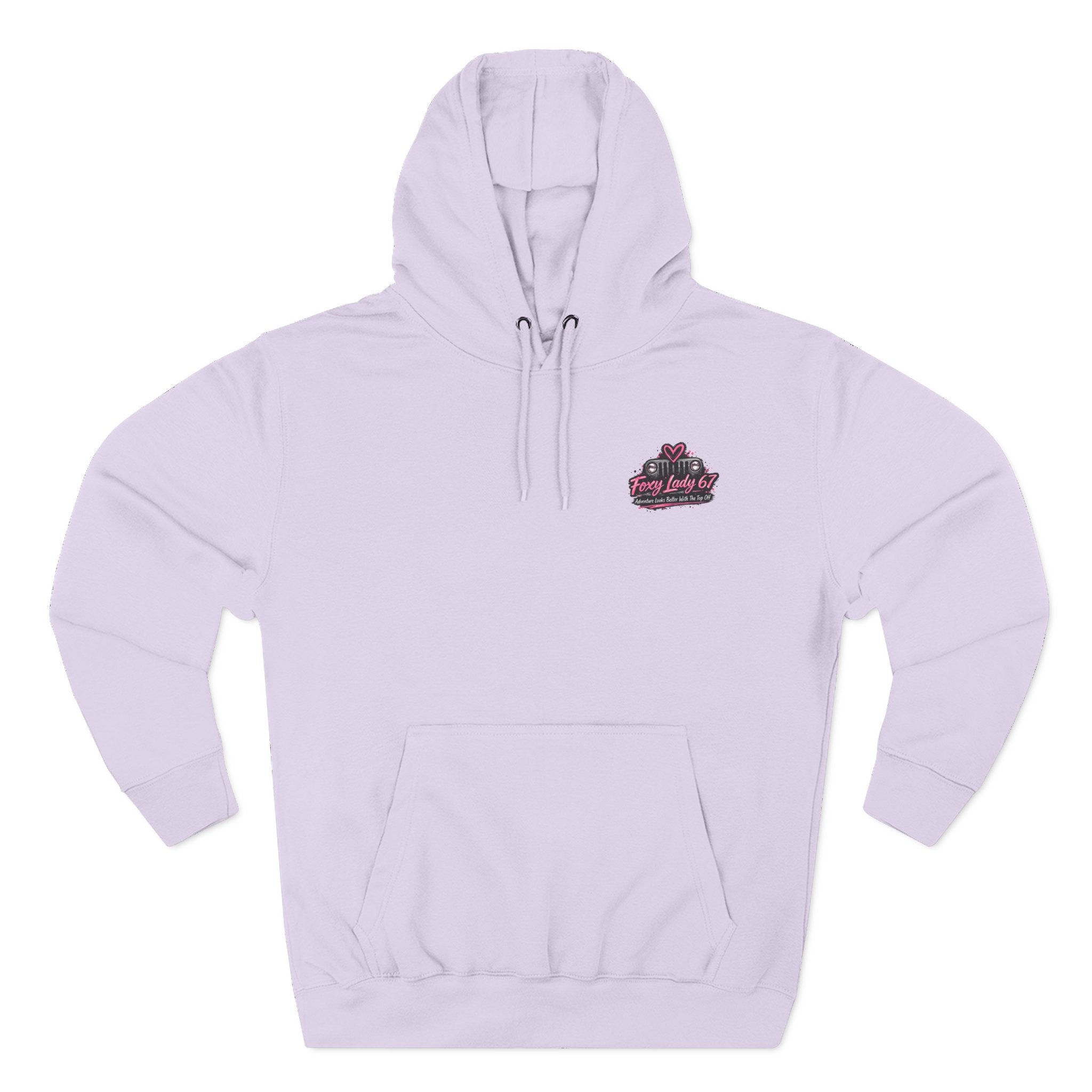 Let's Get Naked Jeep (design on front and back) Three-Panel Fleece Hoodie
