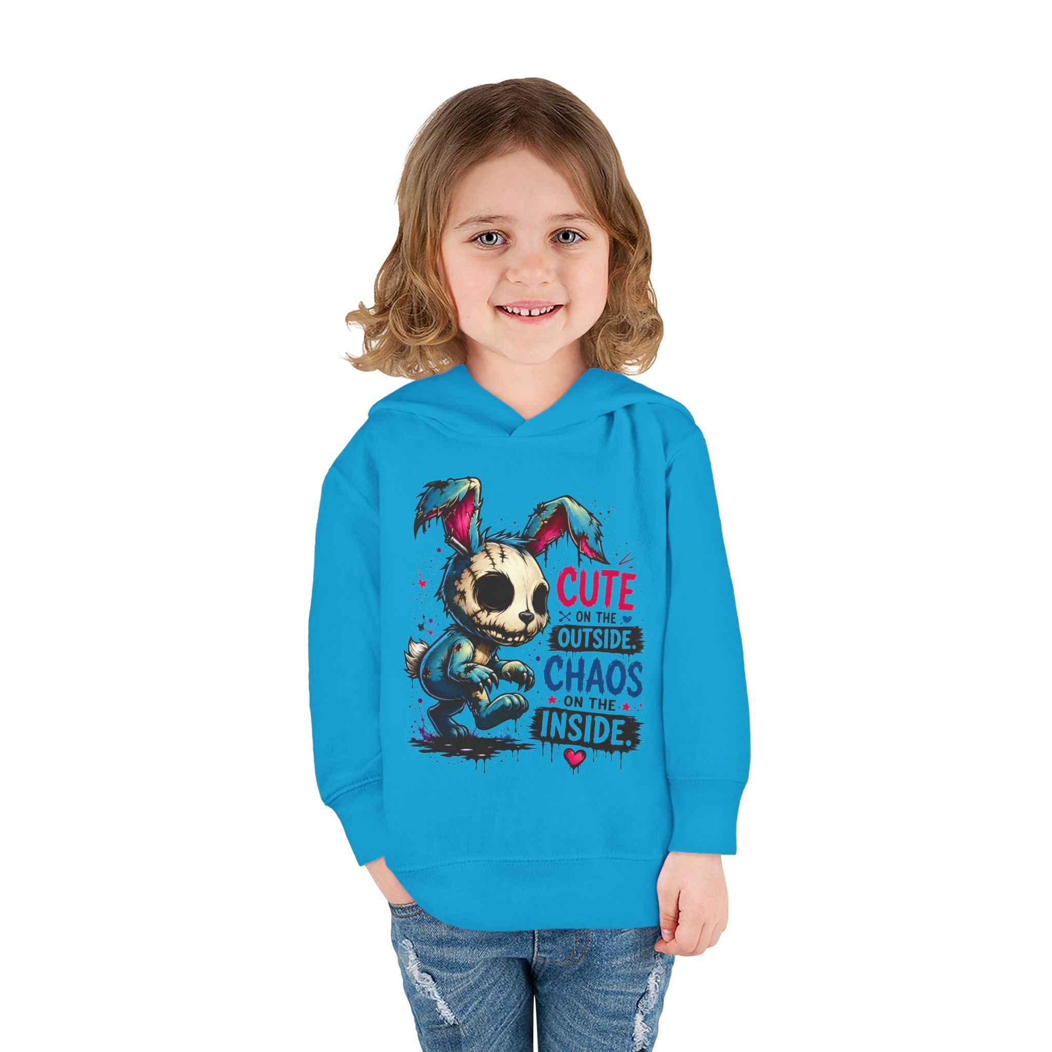 Cute on the outside Choas on the inside Toddler Pullover Fleece Hoodie