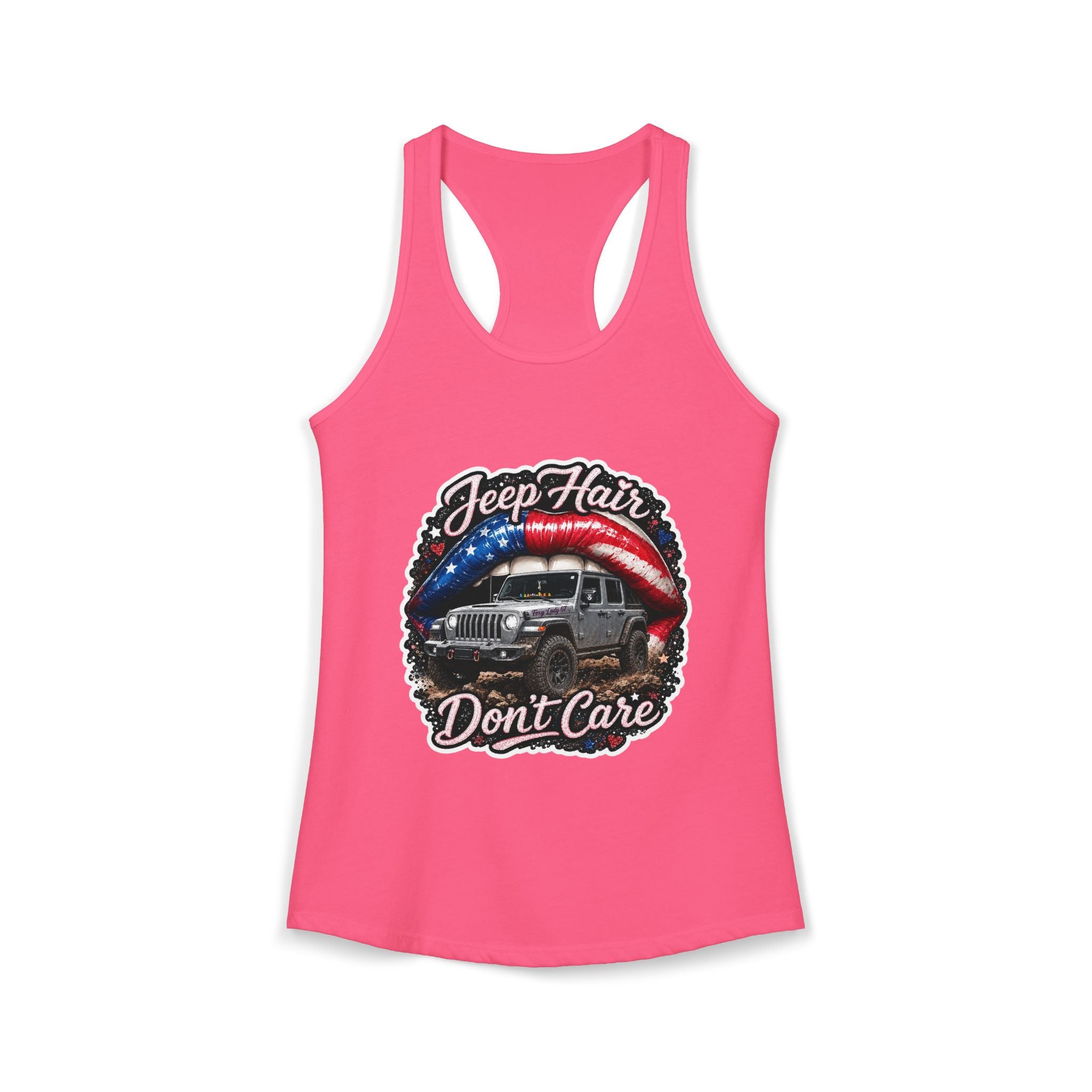 Jeep Hair Don't Care Women's Ideal Racerback Tank