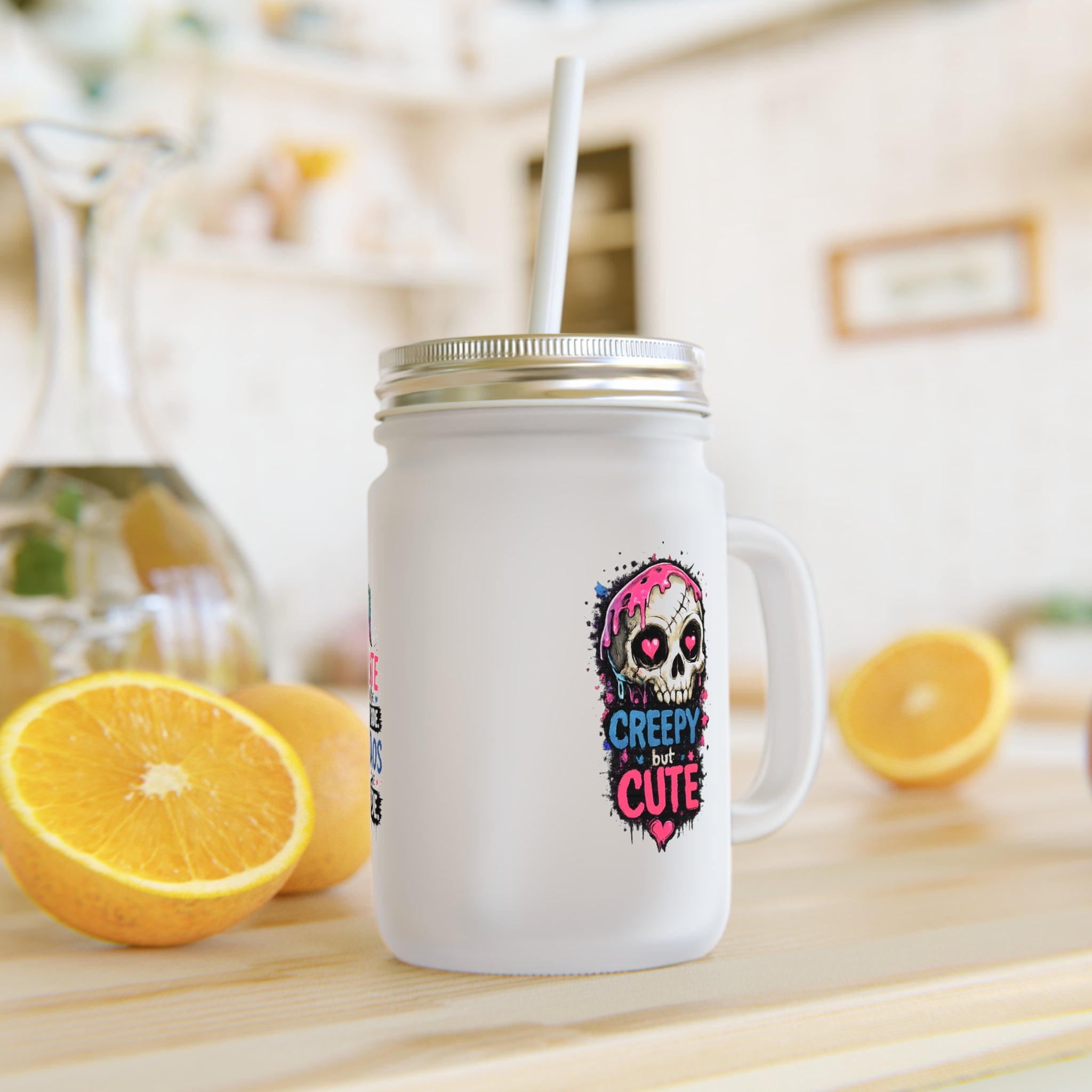 'Cute on the Outside, Chaos Inside' Bunny Mason Jar Tumbler — Mason Jar