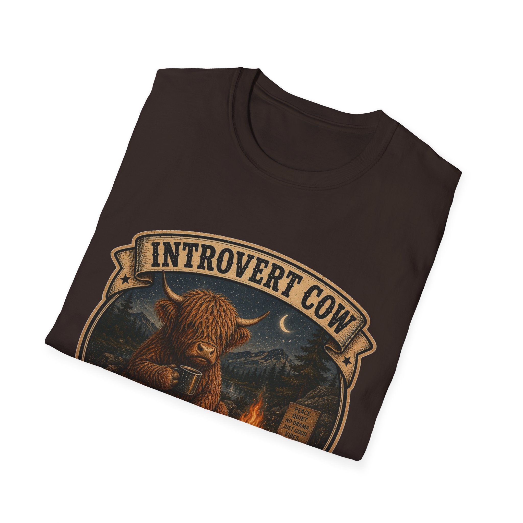 Inrovert Highland Cow Unisex Softstyle T-Shirt