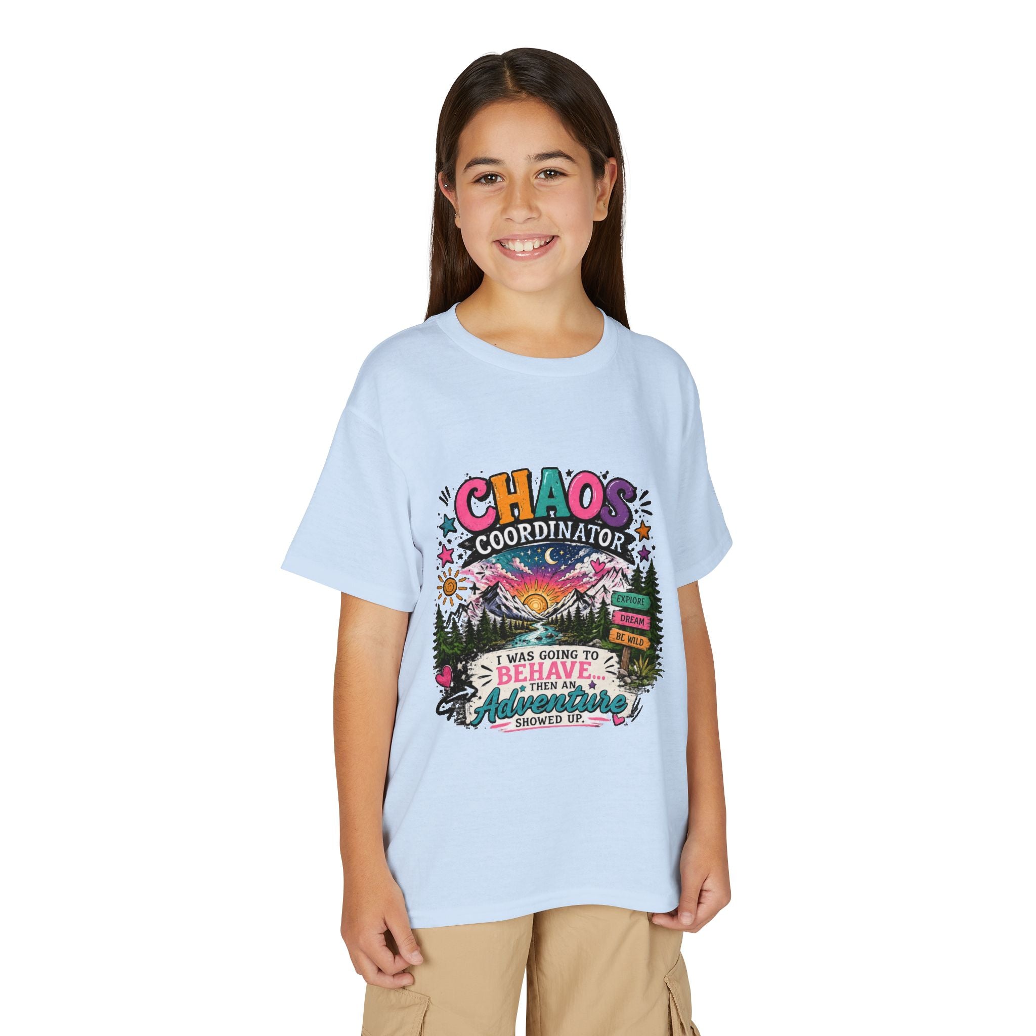 'Chaos Coordinator' Adventure Graphic Tee (Was Going to Behave, Then an Adventure Showed Up) — Youth T-Shirt