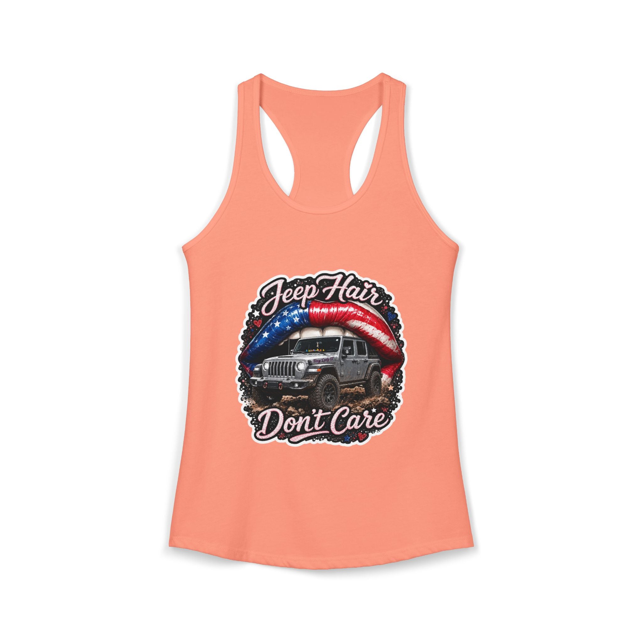Jeep Hair Don't Care Women's Ideal Racerback Tank