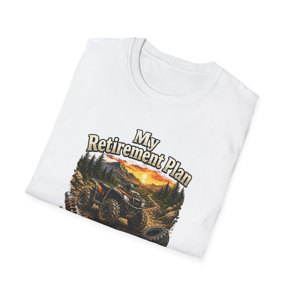 “My Retirement Plan: Ride Until I Can’t, Then Die With A Smile” Motorcycle Sunset Tee — T-Shirt