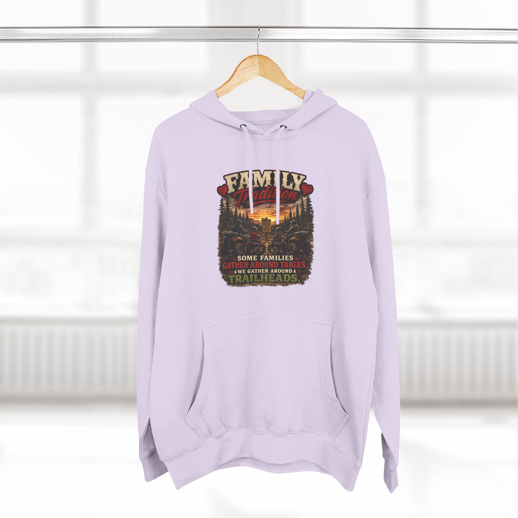 Family Campfire Hoodie — 'Family: Home, Campfire, Tradition' Vintage Outdoor Pullover