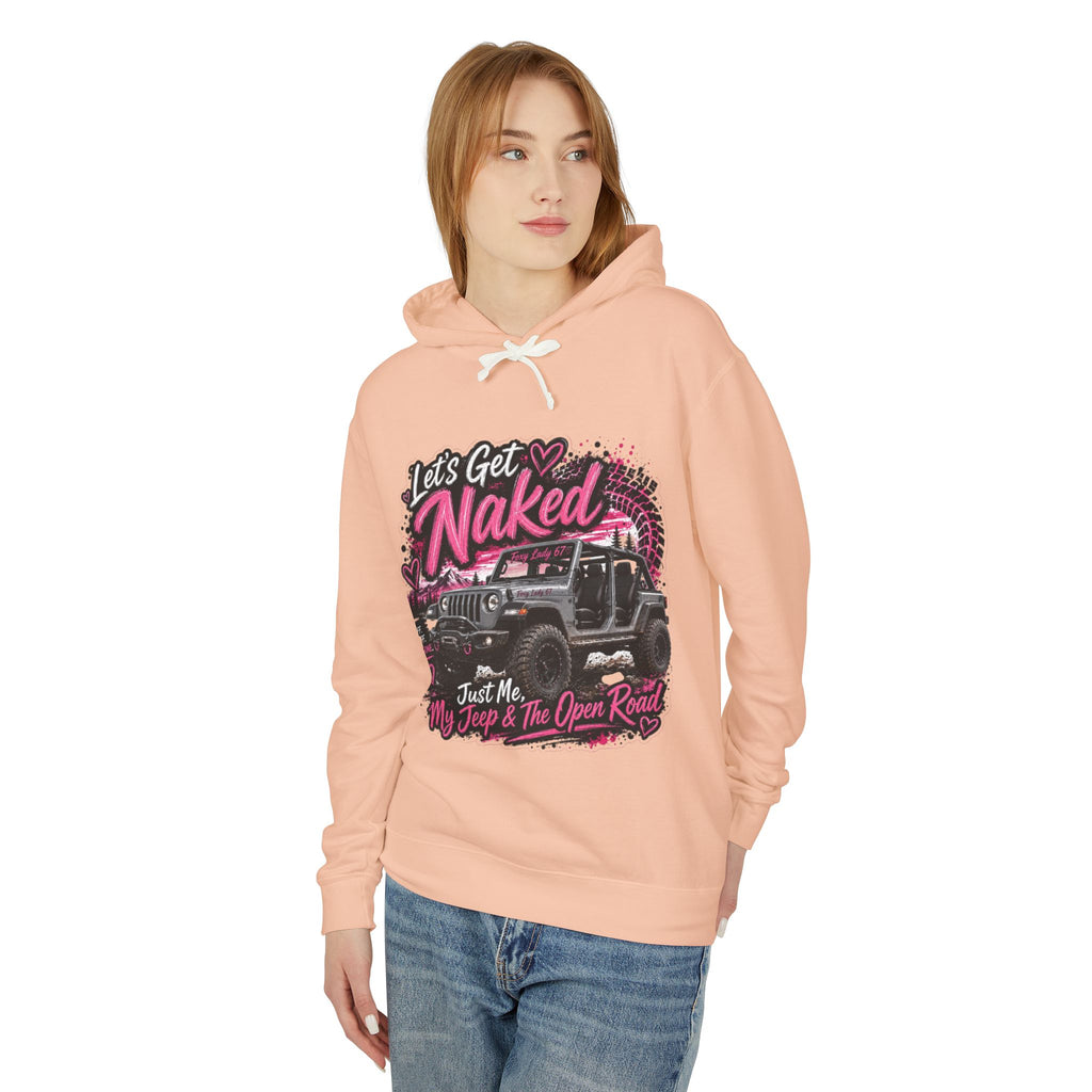 'Just Me, My Jeep & The Open Road' Graphic Sweatshirt — Let's Get Naked Jeep Hoodie