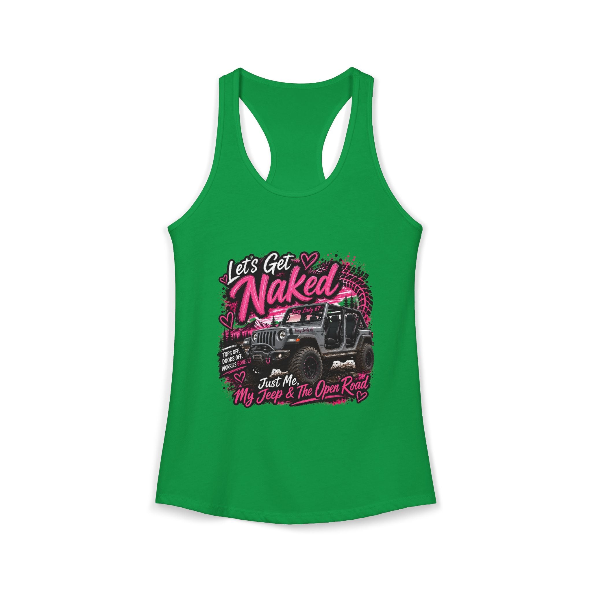 Let's Get Naked Jeep Women's Ideal Racerback Tank