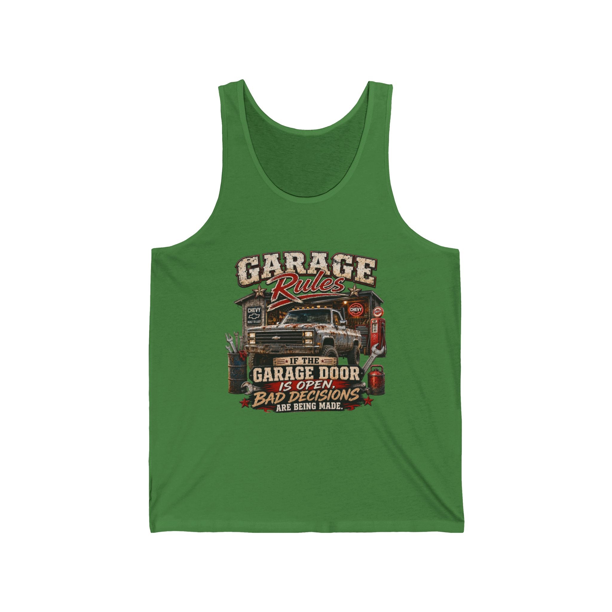 Garage Rules Chevy Truck Jersey Tank