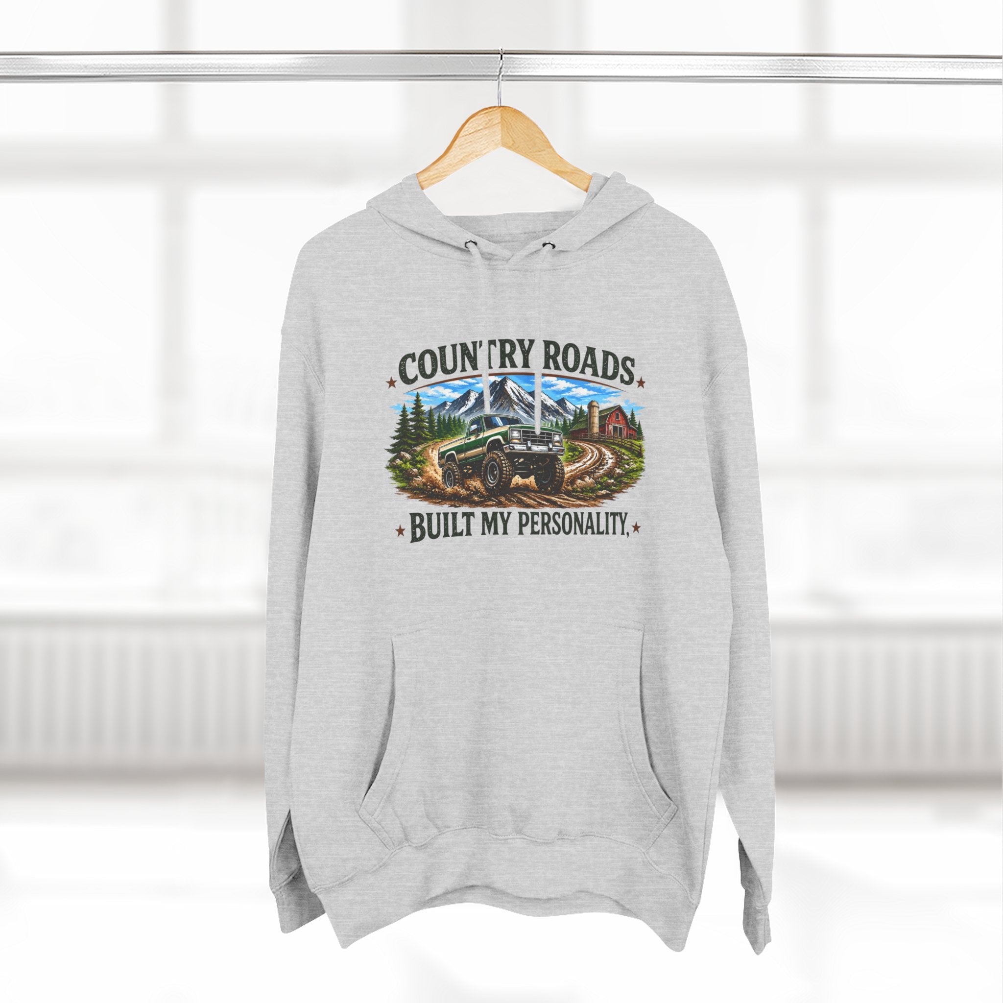 Country Roads Truck Three-Panel Fleece Hoodie
