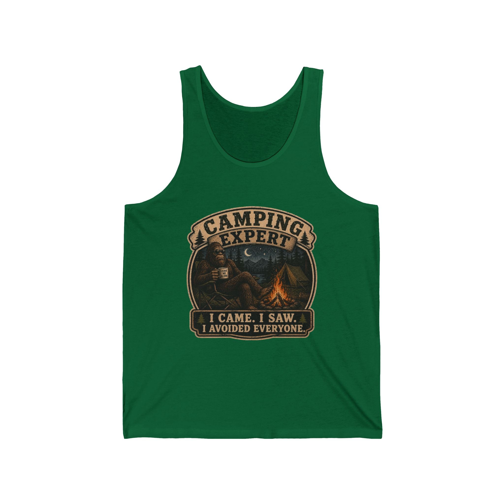 “I Came, I Saw, I Avoided Everyone” Funny Outdoor Shirt — Camping Expert Tank Top