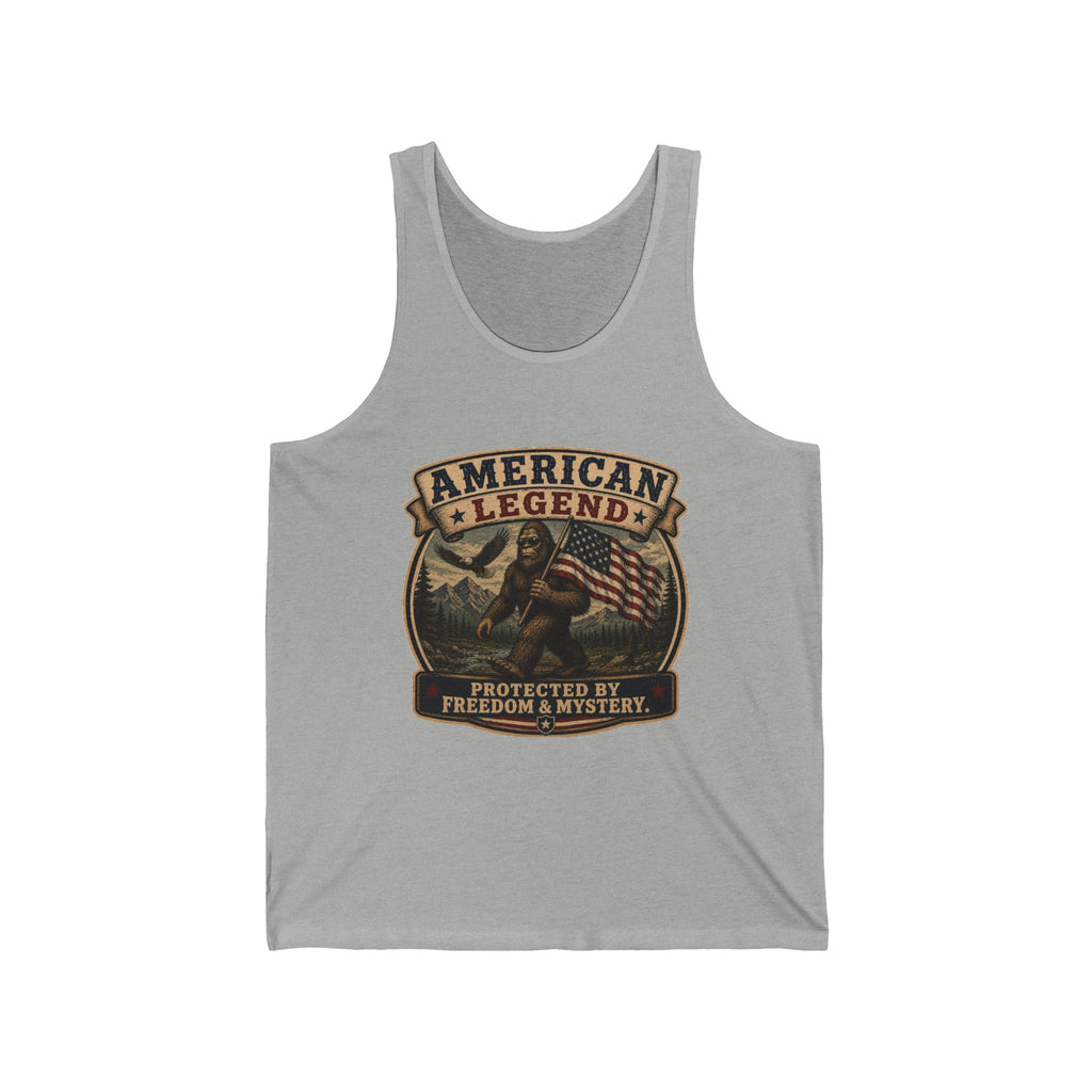 Patriotic 'Protected by Freedom & Mystery' Graphic — American Legend Tank Top