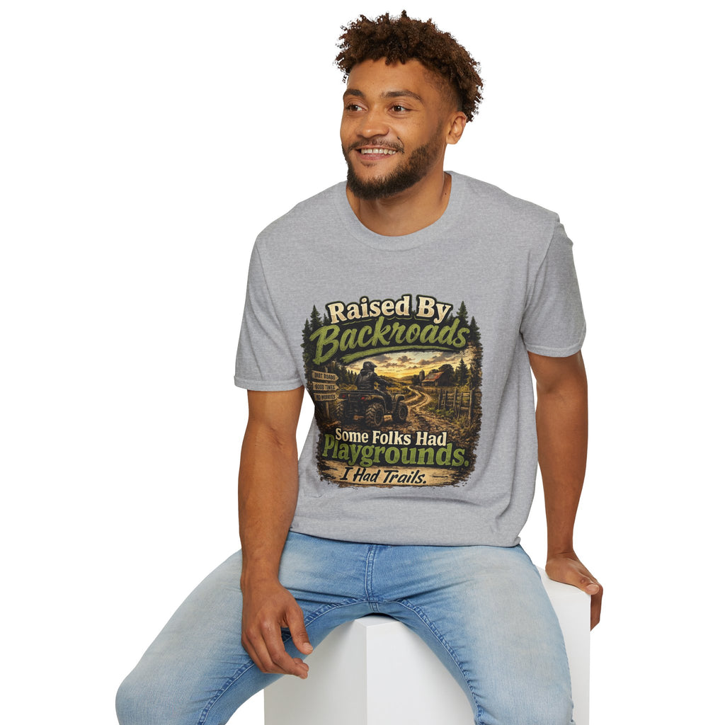 Raised By Backroads T-Shirt — Rustic Country Outdoor Graphic Tee