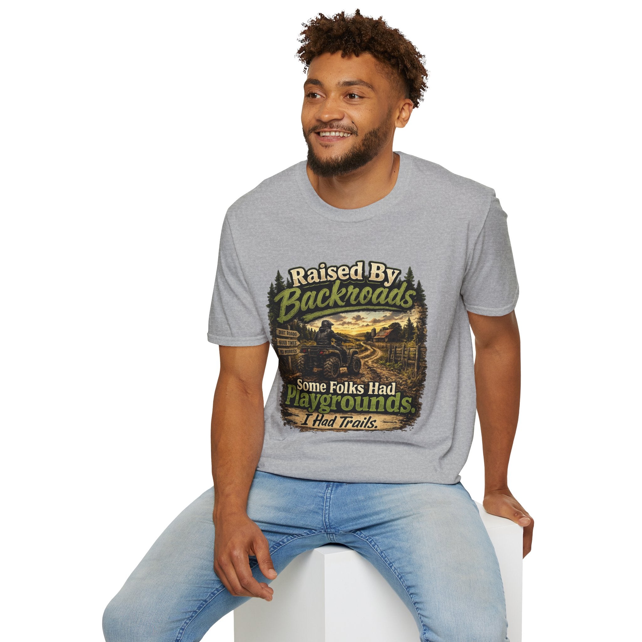Raised By Backroads T-Shirt — Rustic Country Outdoor Graphic Tee