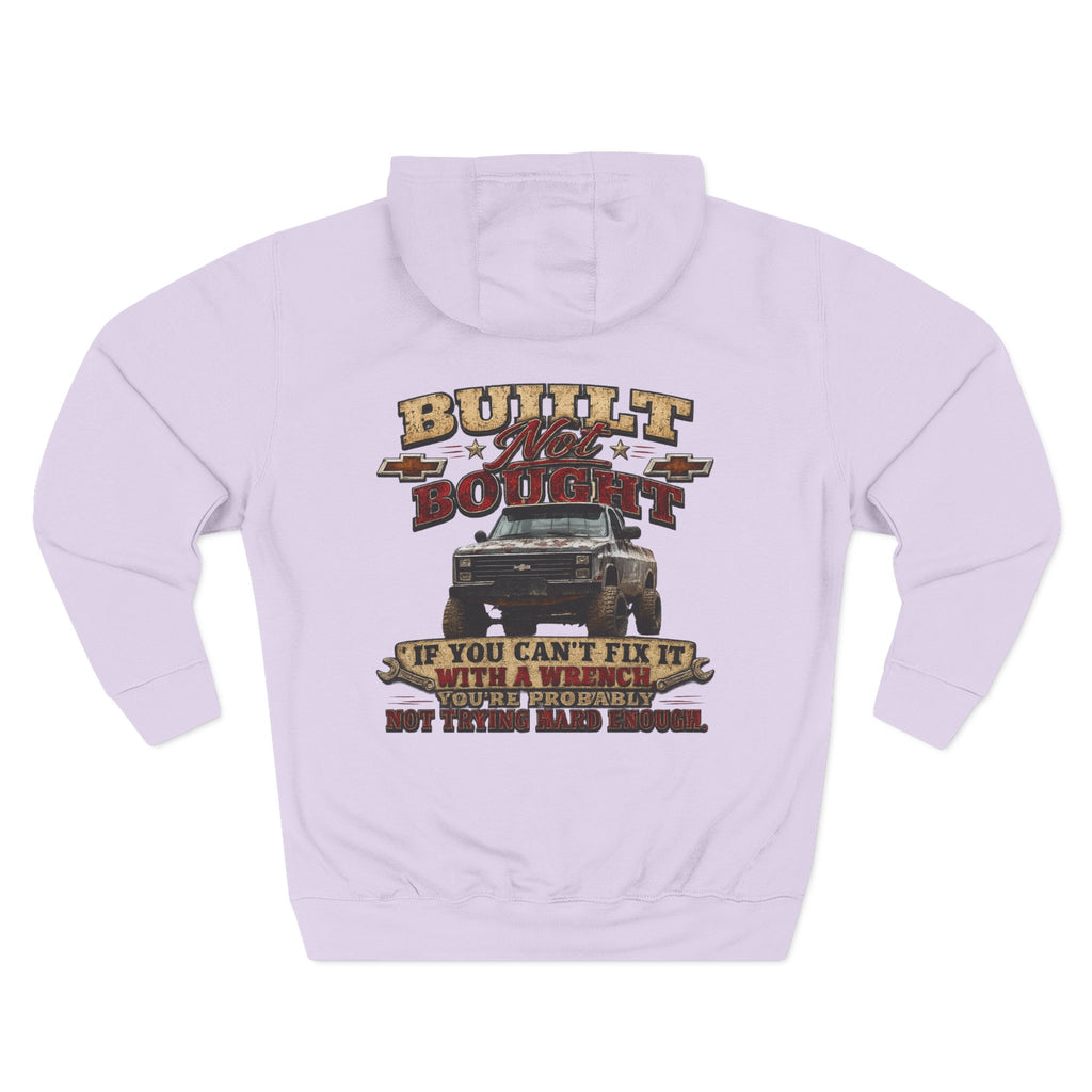 Built Not Bought Hoodie — Vintage Truck Mechanics Sweatshirt