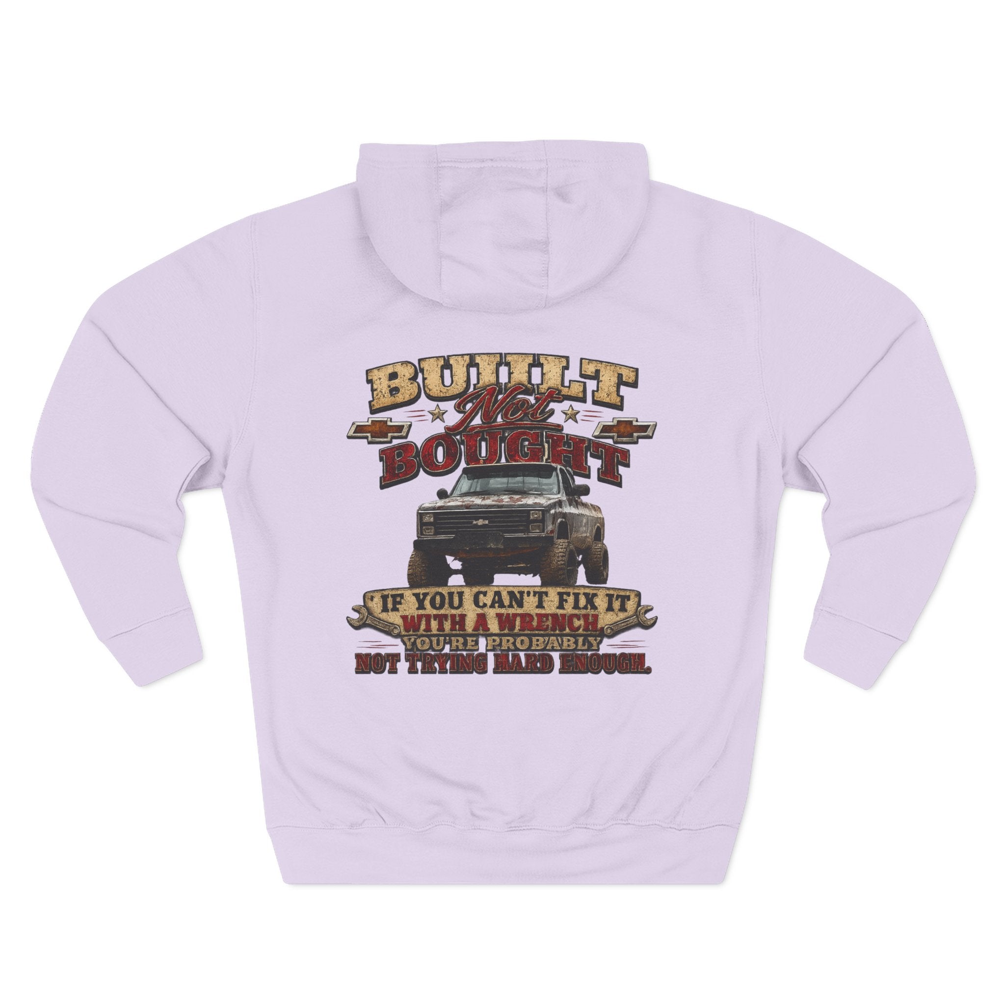 Built Not Bought Hoodie — Vintage Truck Mechanics Sweatshirt