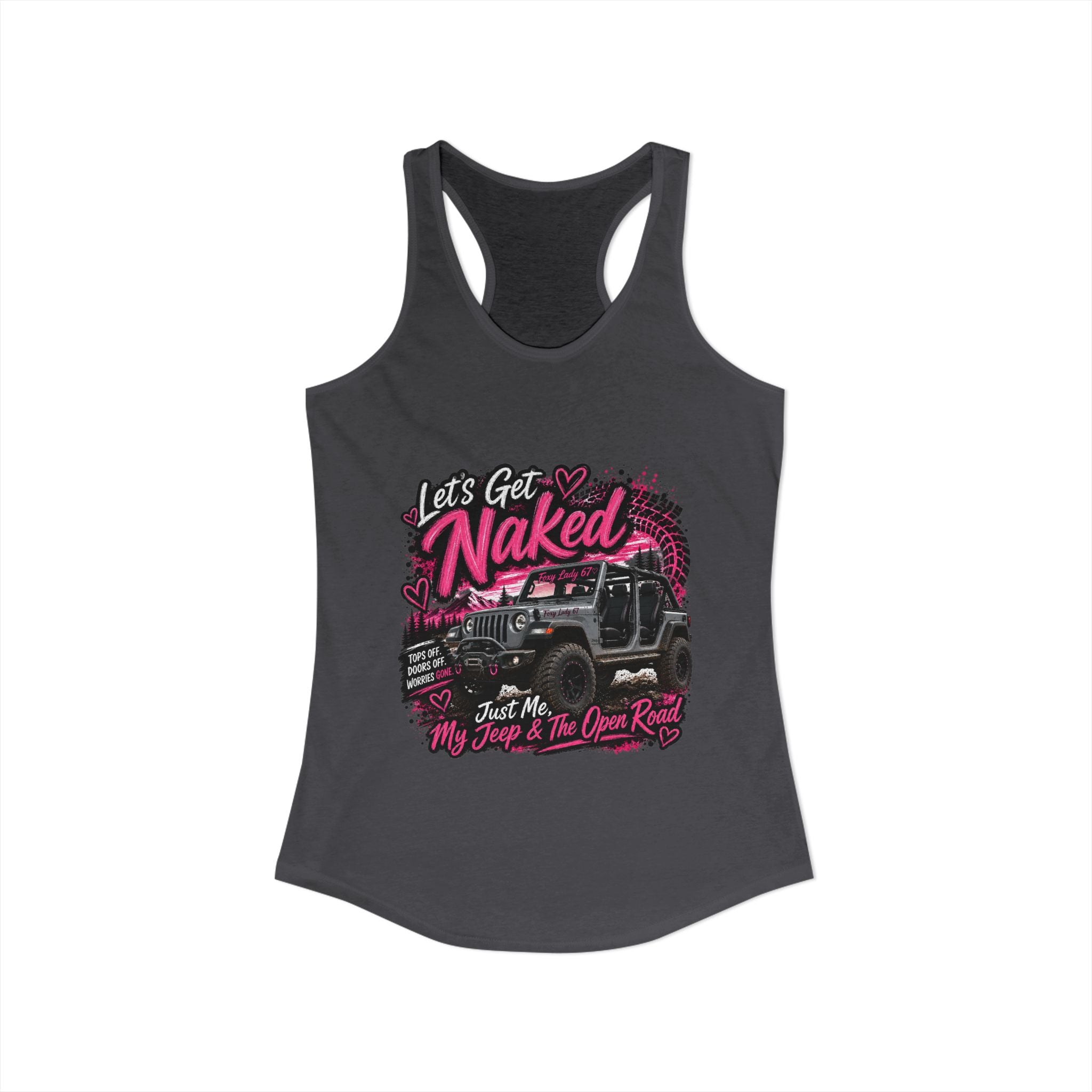 Let's Get Naked Jeep Women's Ideal Racerback Tank