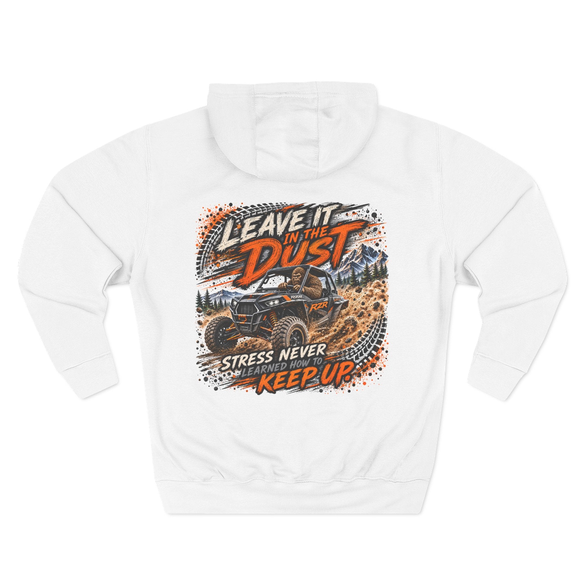Off-Road Hoodie — "Leave It in the Dust" UTV Racing Graphic Hoodie