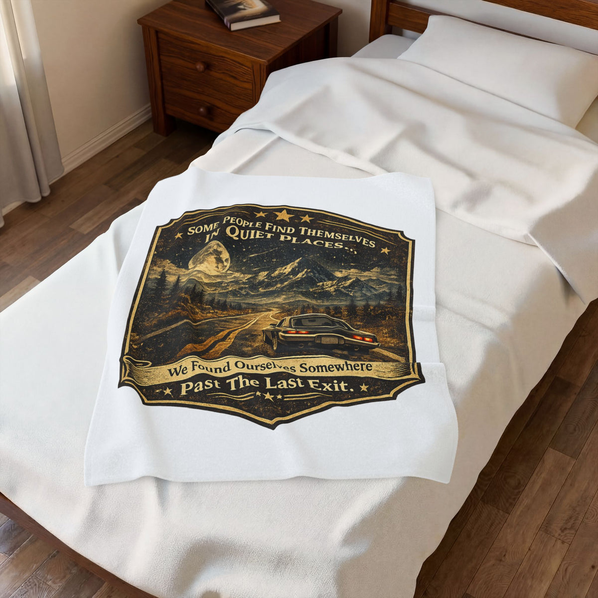 'Some People Find Themselves in Quiet Places' Scenic Road trip Throw - Velveteen Plush Blanket