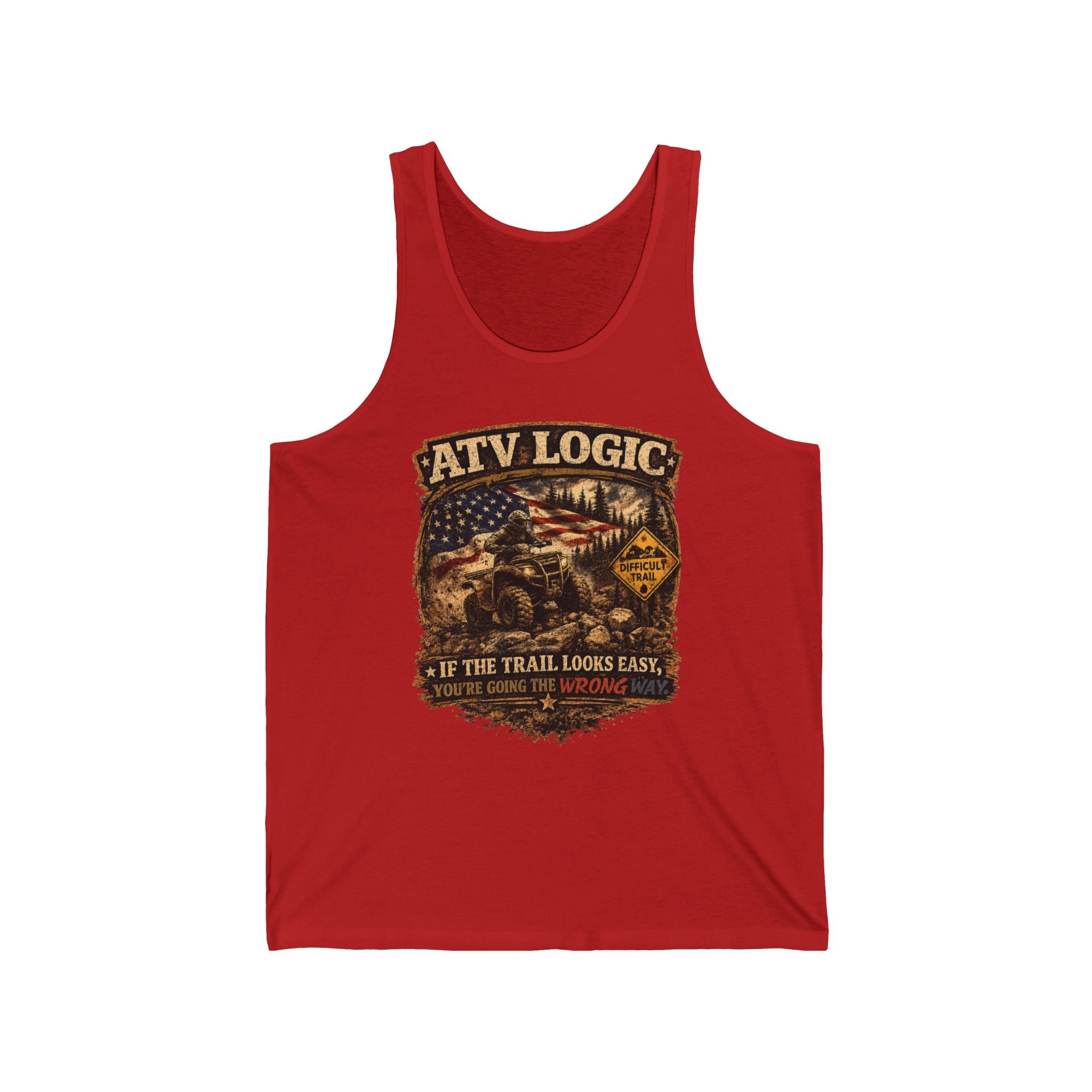 If The Trail Looks Easy Graphic Tank — ATV Logic Tank Top