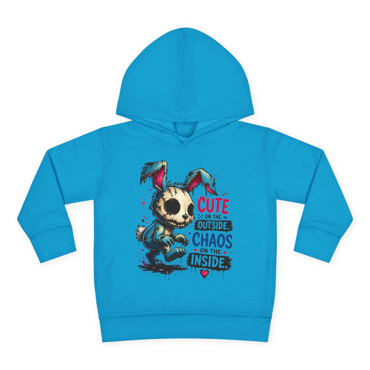 Cute on the outside Choas on the inside Toddler Pullover Fleece Hoodie