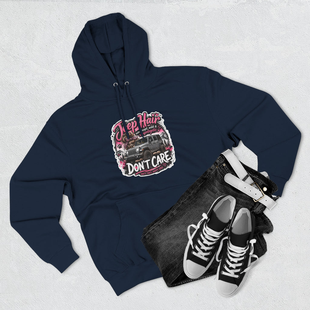 Jeep Hair Don't Care Three-Panel Fleece Hoodie