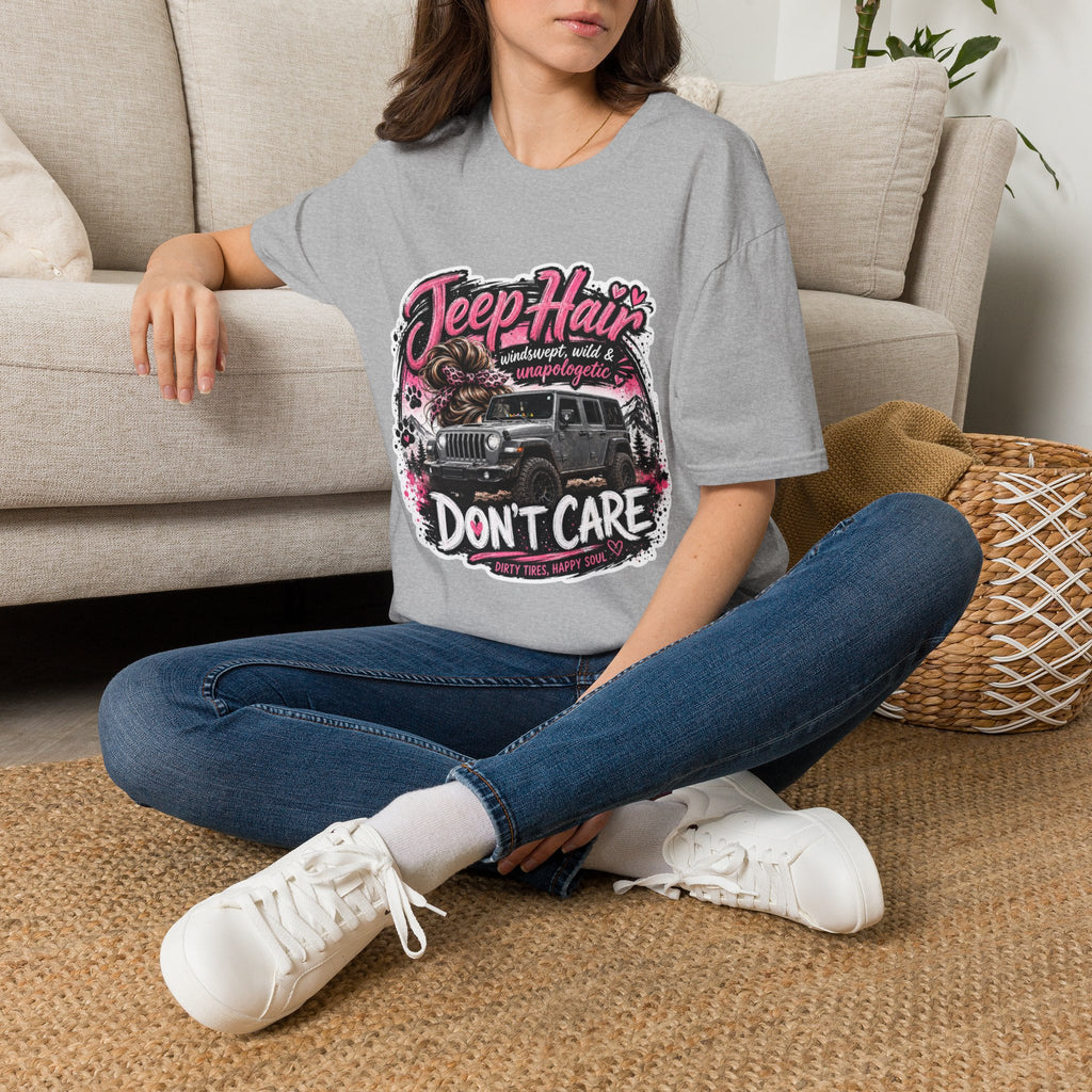 Jeep Hair Don't Care (Pink) Unisex Softstyle T-Shirt
