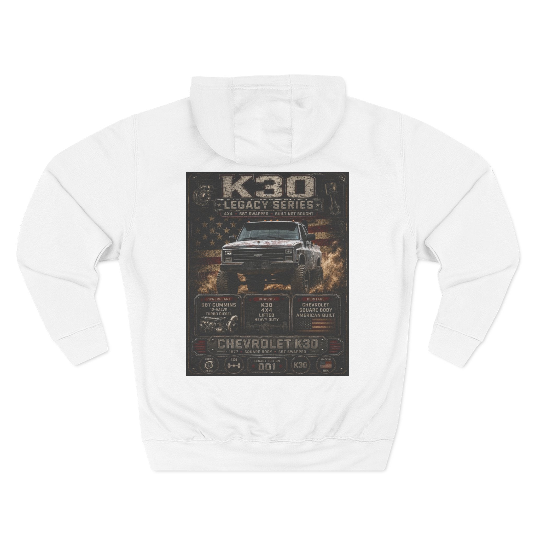 K30 Legacy Series Hoodie — Chevrolet K30 Vintage Truck Graphic