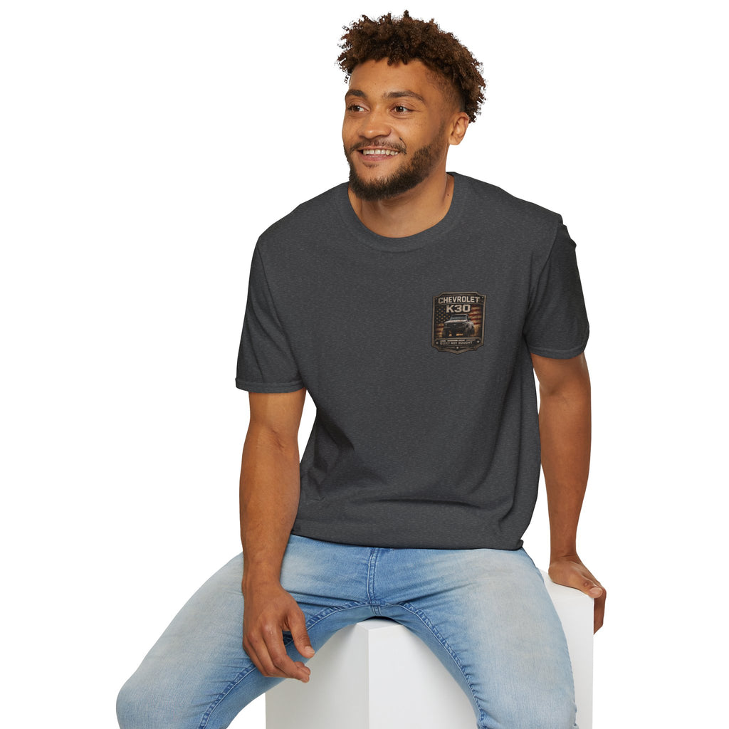 Keep It Square - Chevrolet K30 Vintage Truck Patch T-Shirt — Classic Chevy Pickup Design