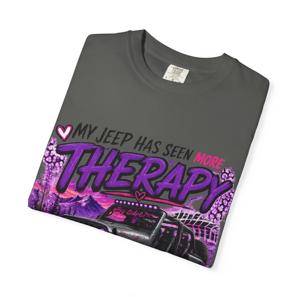Jeep Therapy T-Shirt — My Jeep Has Seen More Therapy Than I Have Off-Road Tee