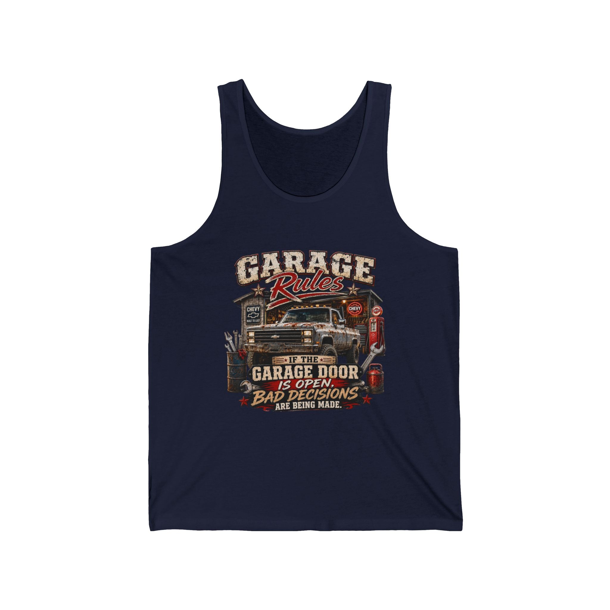 Garage Rules Chevy Truck Jersey Tank