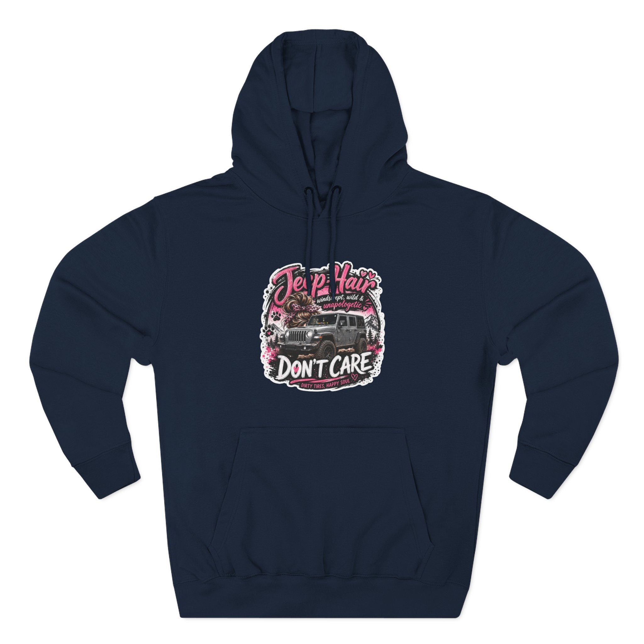 Jeep Hair Don't Care Three-Panel Fleece Hoodie