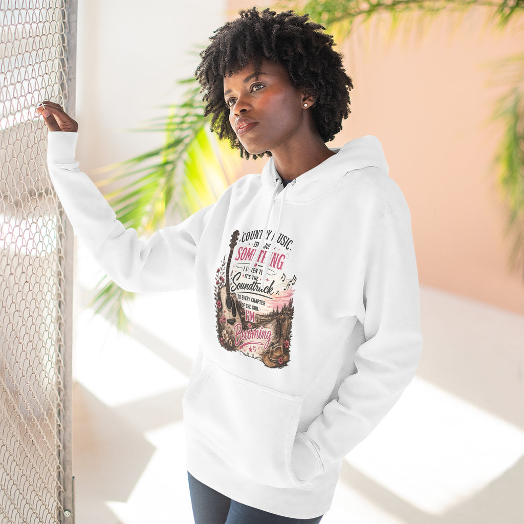 Country Music Soundtrack Hoodie — Vintage Guitar Scenic Graphic