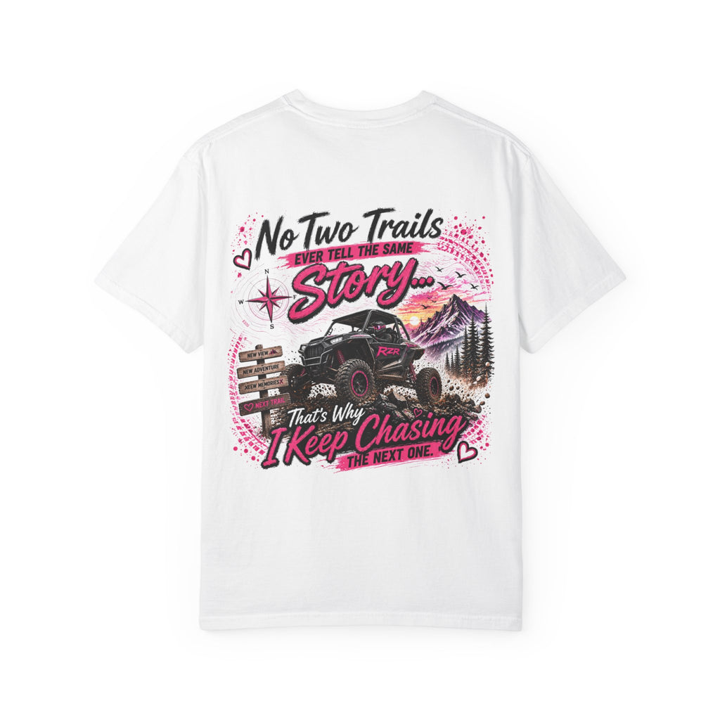 Off-Road Adventure T-Shirt — "No Two Trails Ever Tell the Same Story" Graphic Tee
