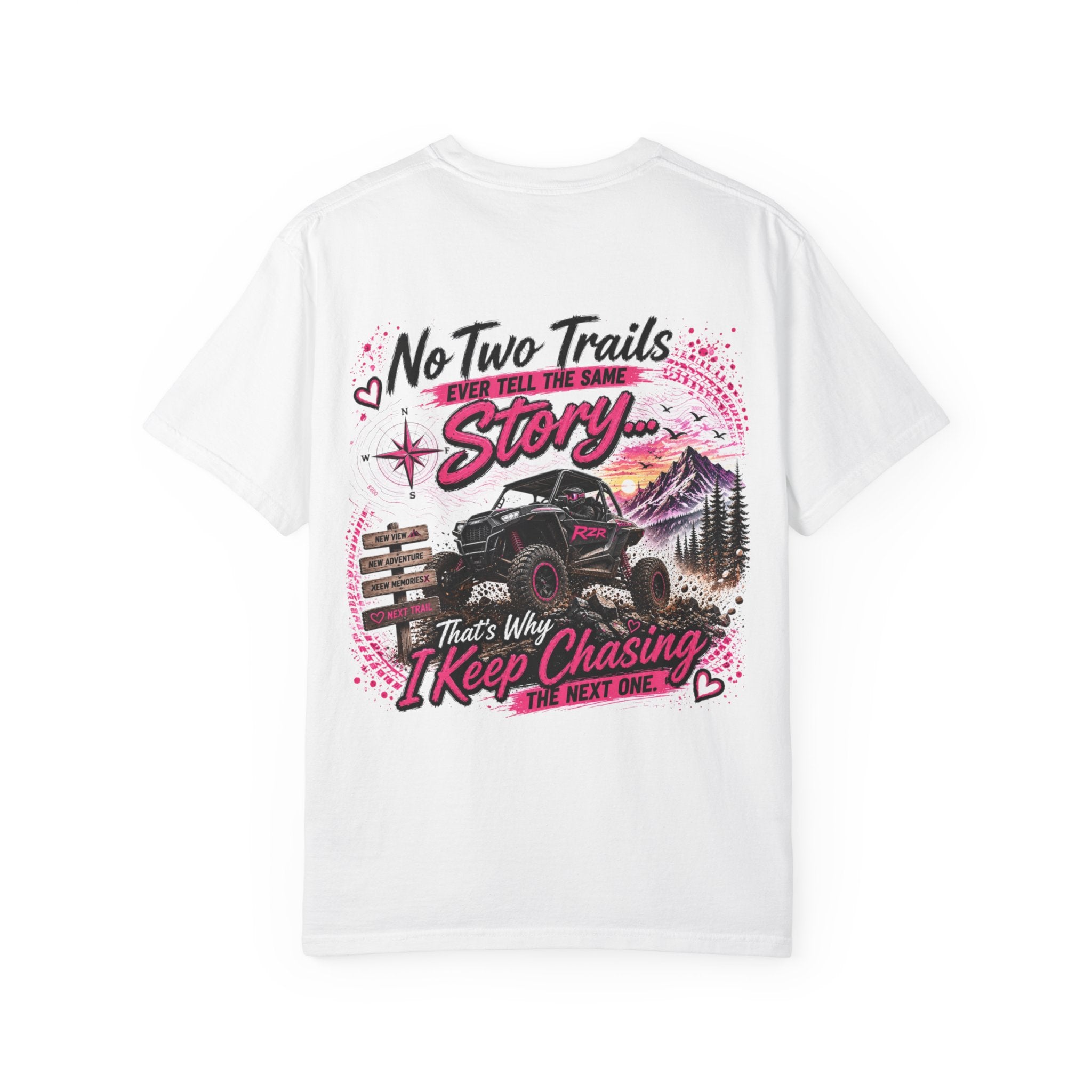 Off-Road Adventure T-Shirt — "No Two Trails Ever Tell the Same Story" Graphic Tee