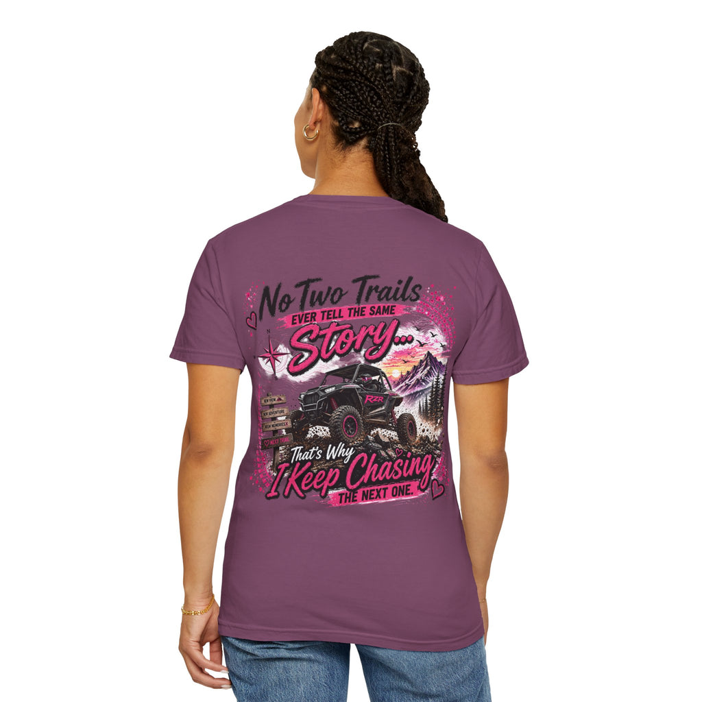 Off-Road Adventure T-Shirt — "No Two Trails Ever Tell the Same Story" Graphic Tee