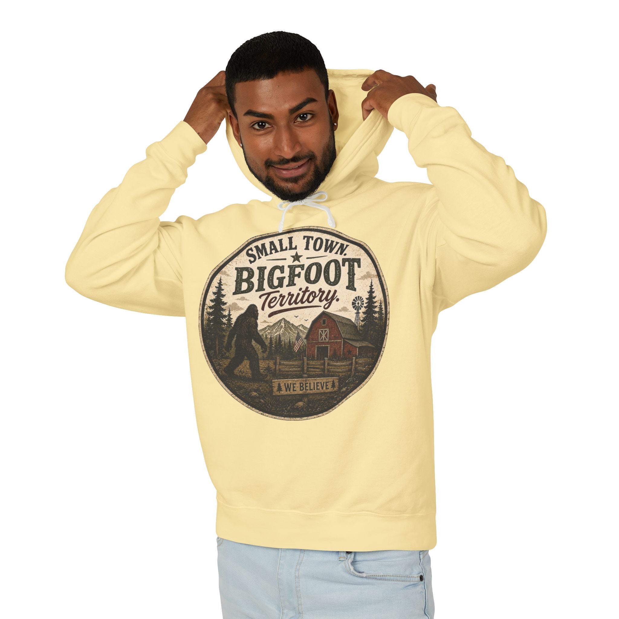 Small Town Bigfoot Territory Hooded Sweatshirt