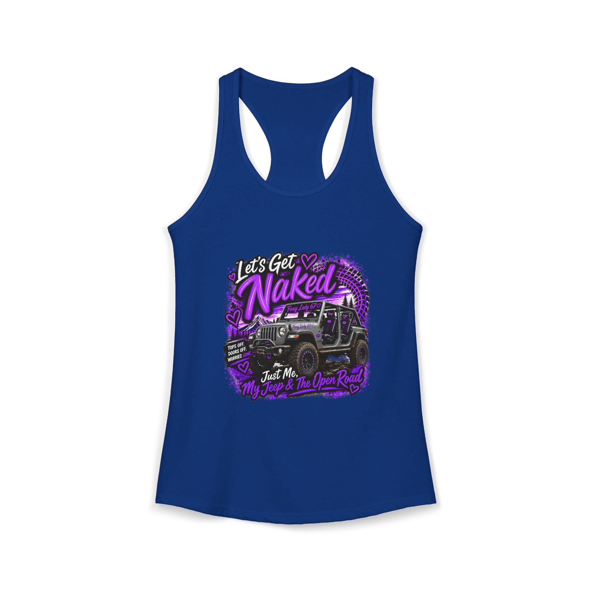 Let's Get Naked Jeep - Women's Ideal Racerback Tank