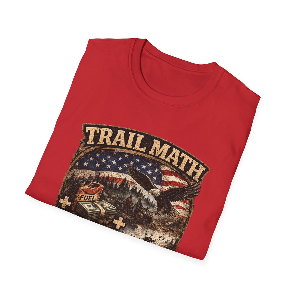 Trail Math T‑Shirt — Vintage Outdoor Eagle & American Flag Hiking Tee
