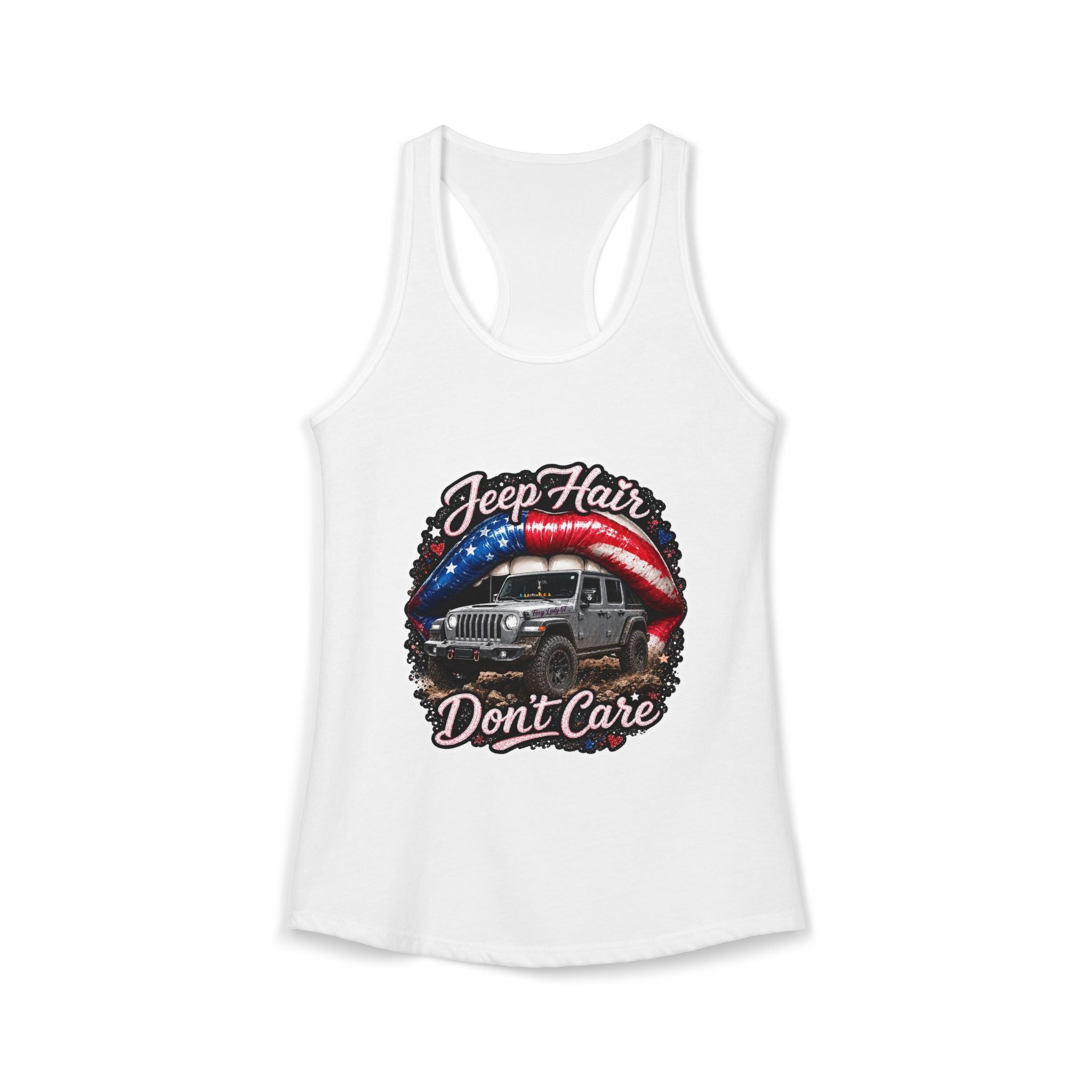 Jeep Hair Don't Care Women's Ideal Racerback Tank