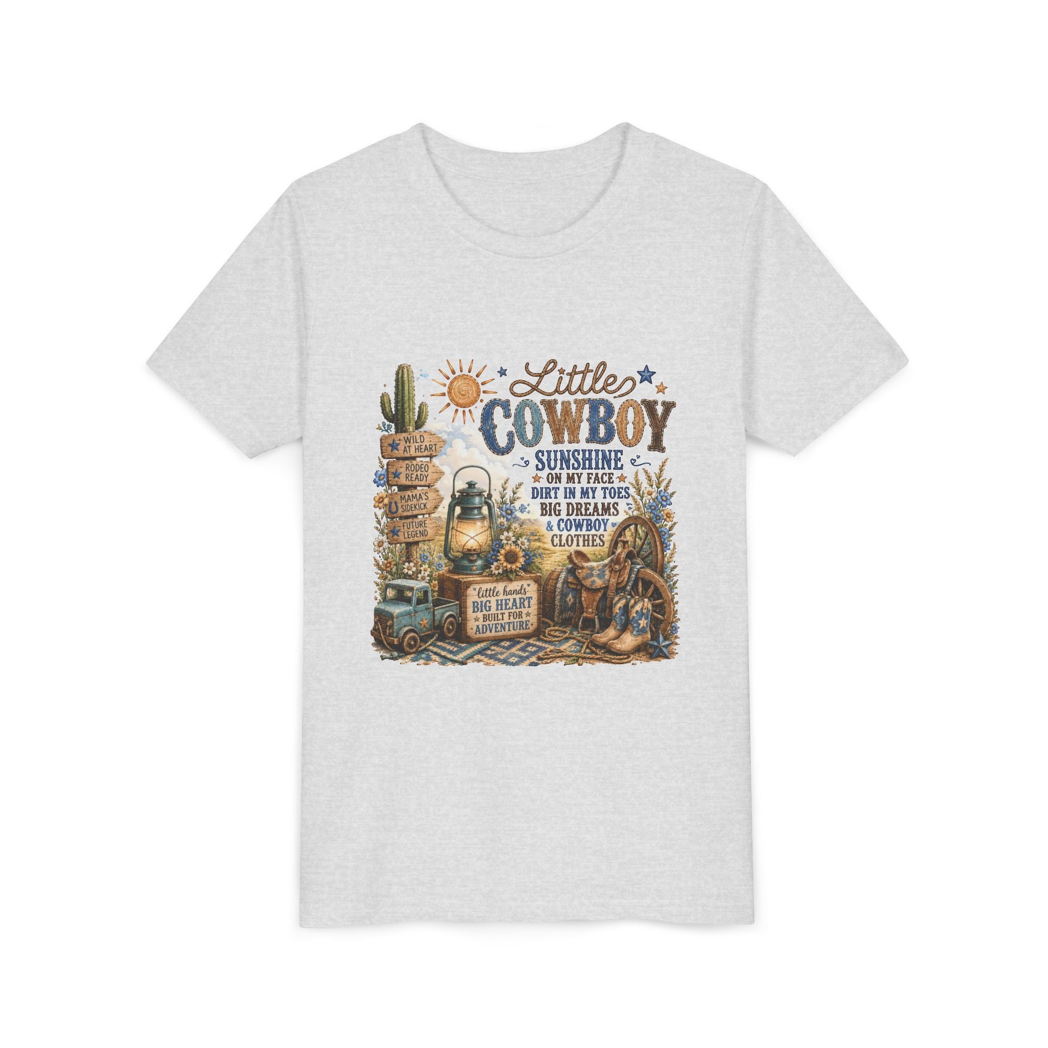 "Little Cowboy" Western Sunshine Graphic Shirt - Youth Tee