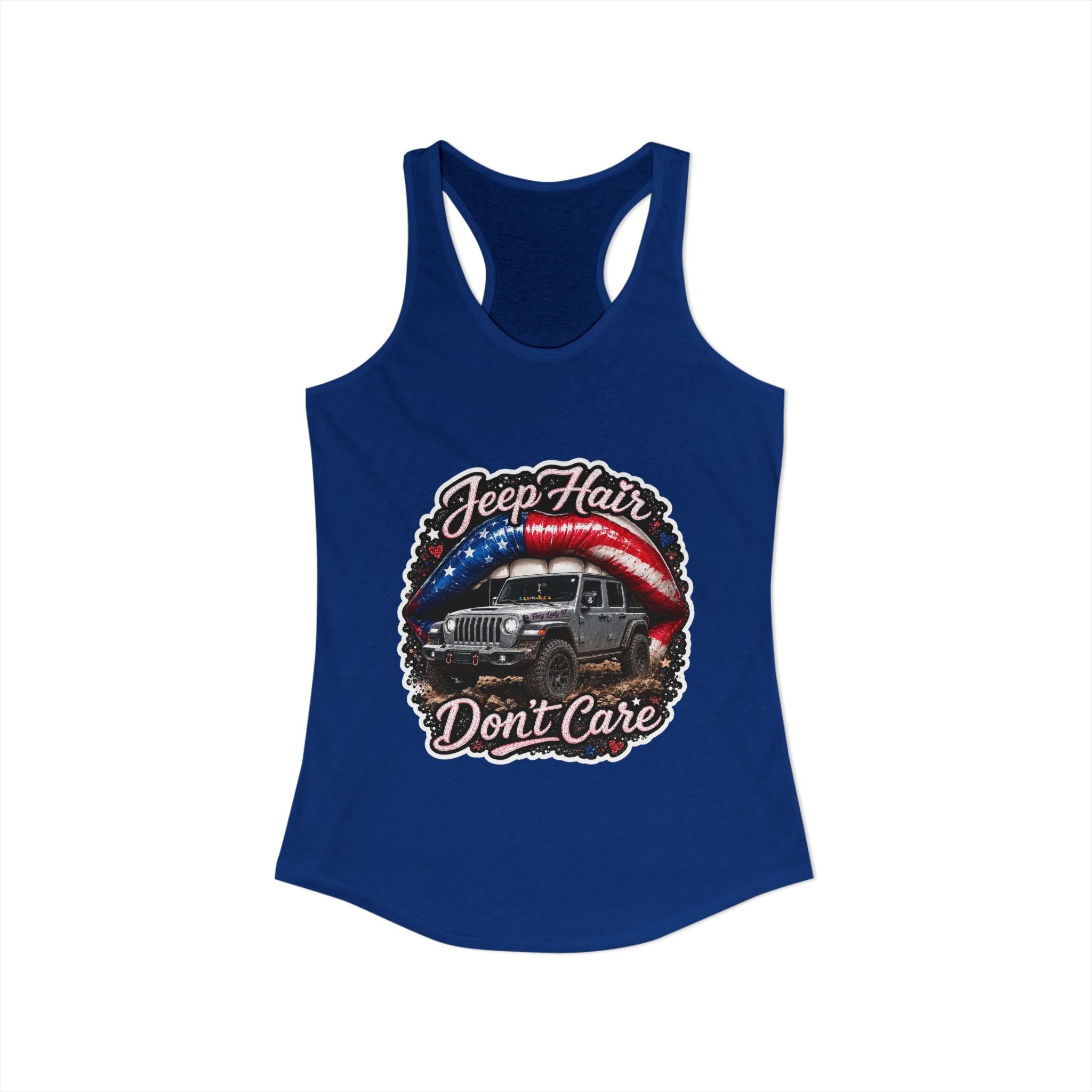 Jeep Hair Don't Care Women's Ideal Racerback Tank