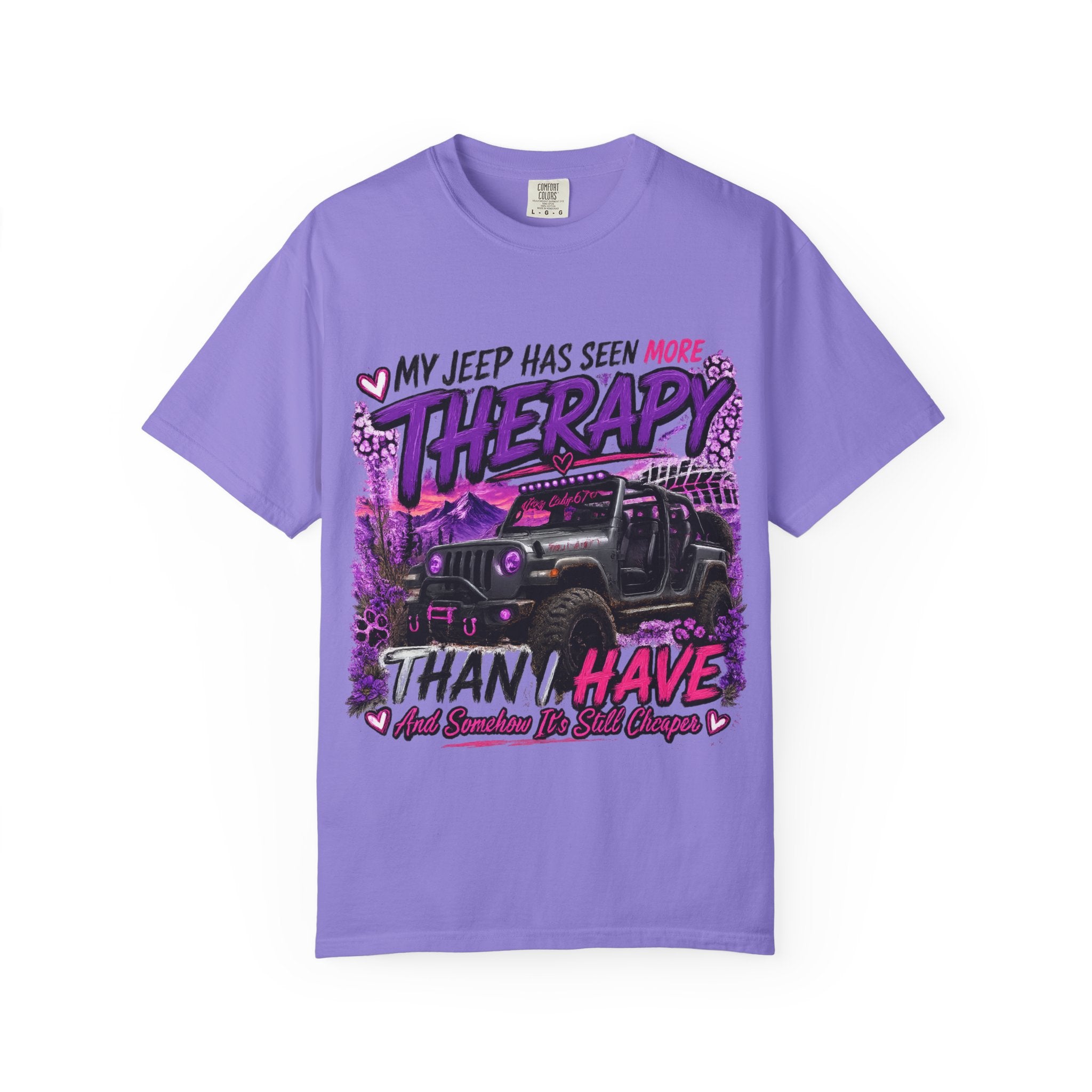 Jeep Therapy T-Shirt — My Jeep Has Seen More Therapy Than I Have Off-Road Tee