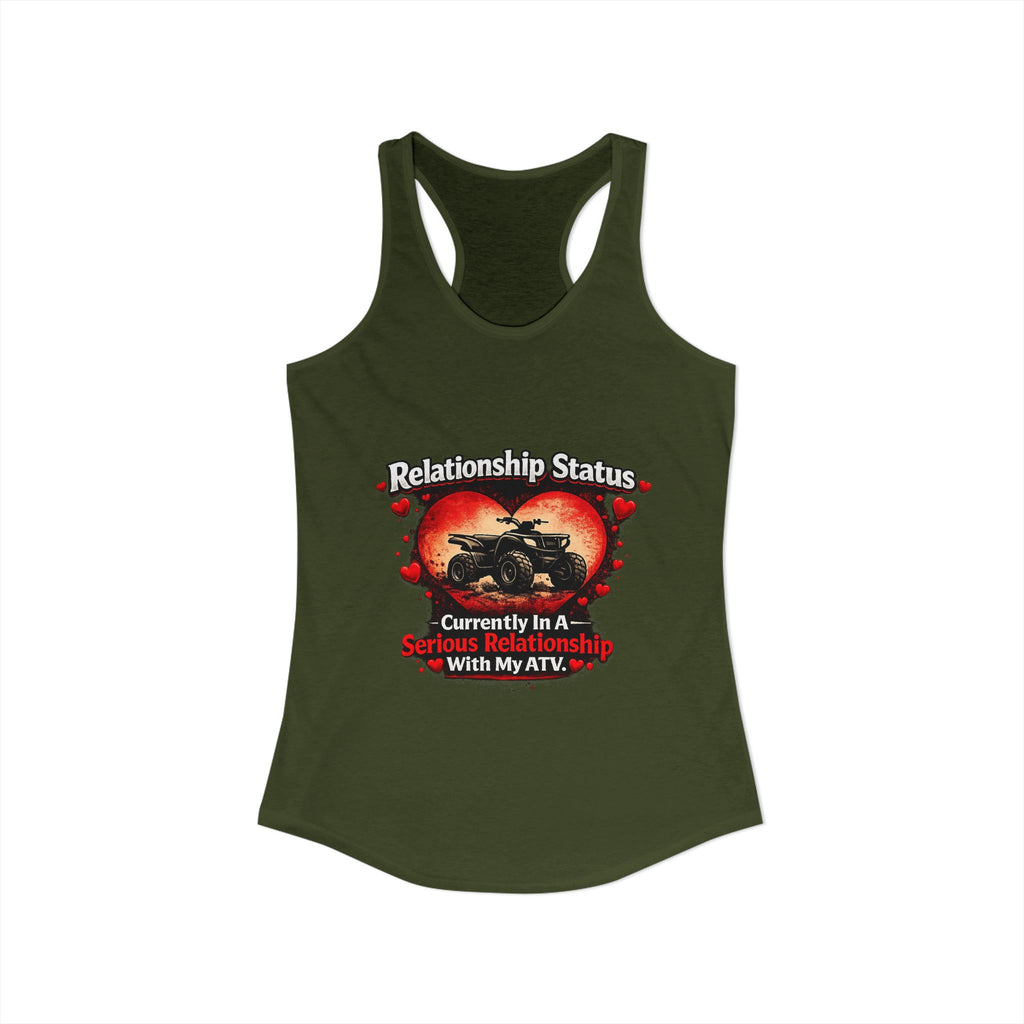 Relationship Status ATV Women's Ideal Racerback Tank