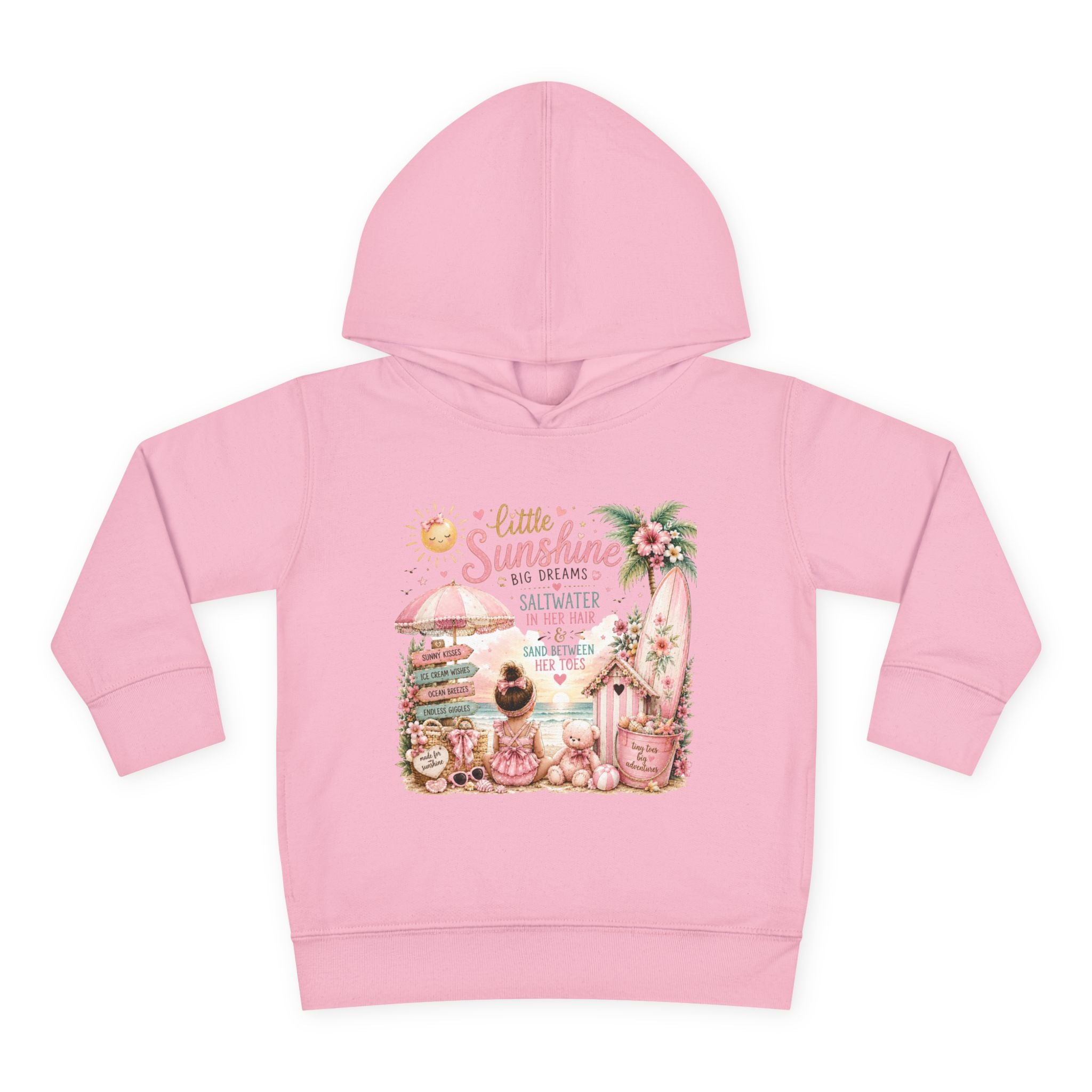 "Little Sunshine" Beach Surfboard Pullover — Toddler Hoodie