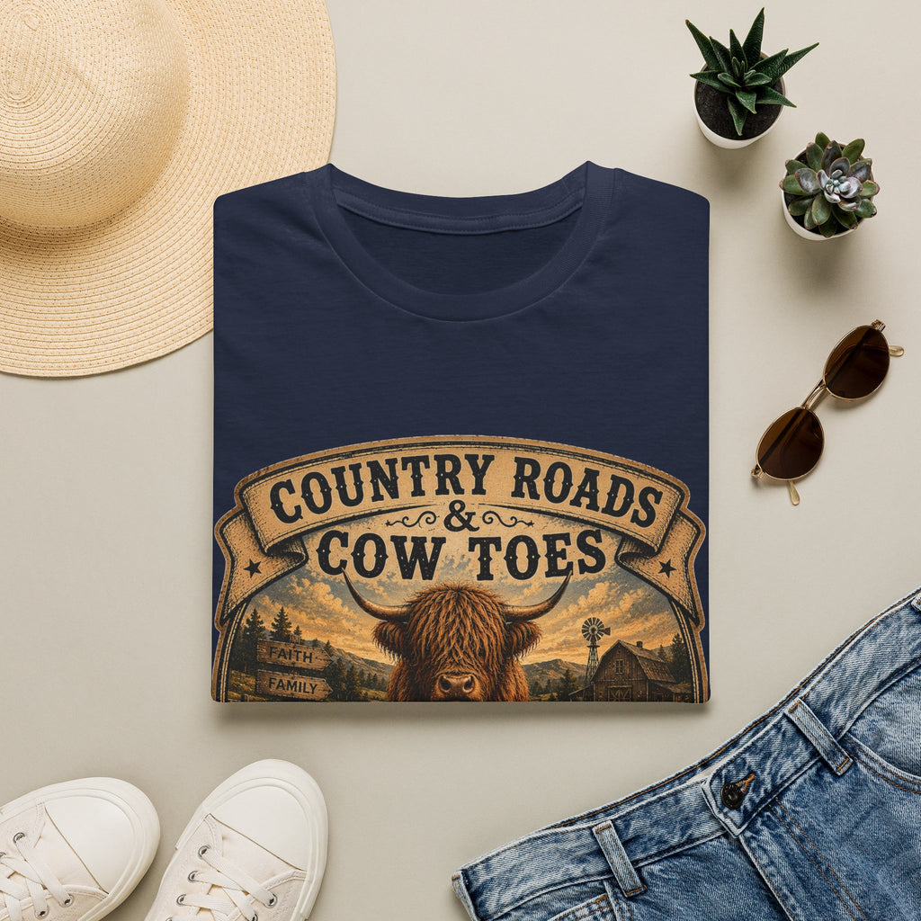 Country Roads Cow Toes Unisex Softstyle T-Shirt