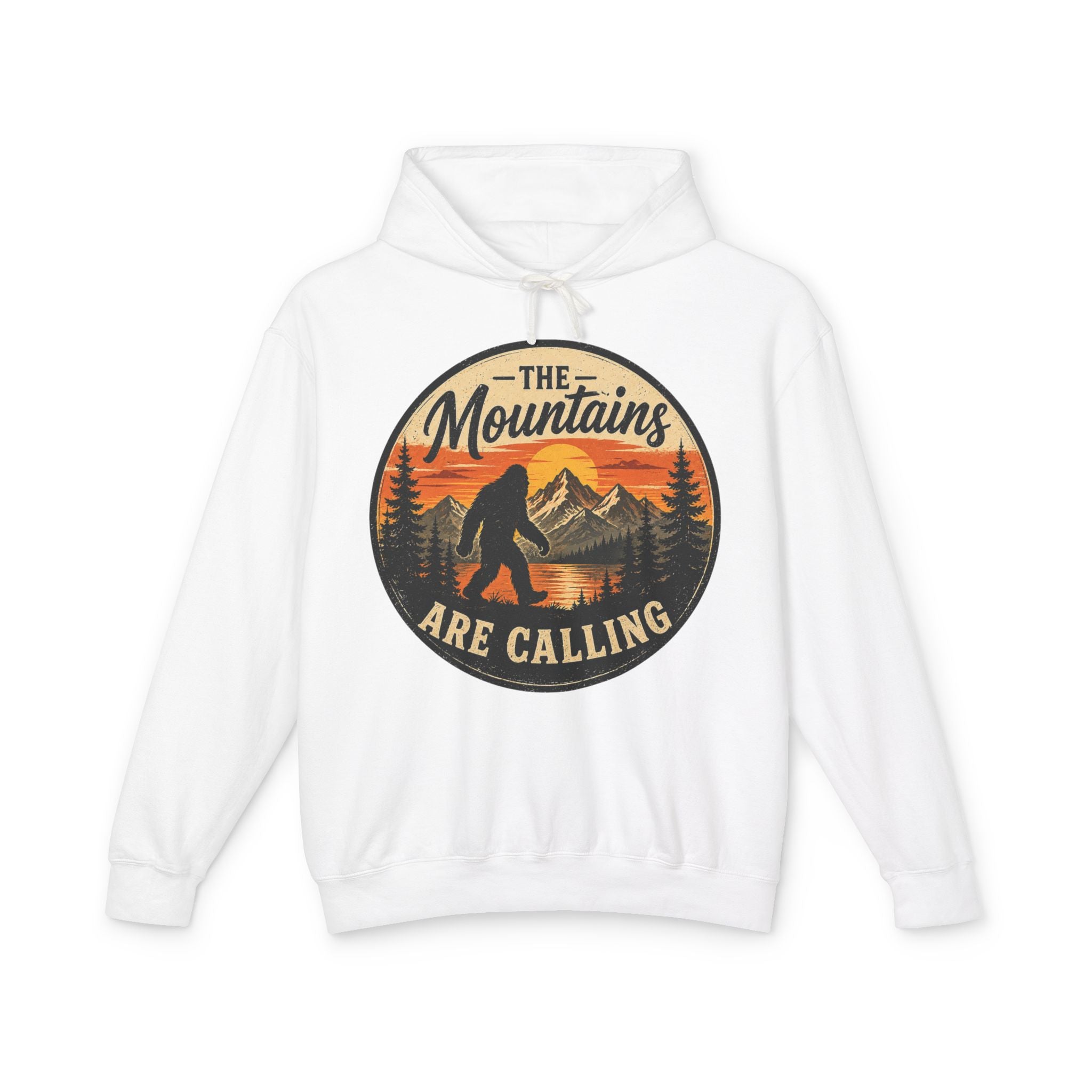 The Mountains Are Calling Hoodie — Outdoor Adventure Graphic Hooded Sweatshirt